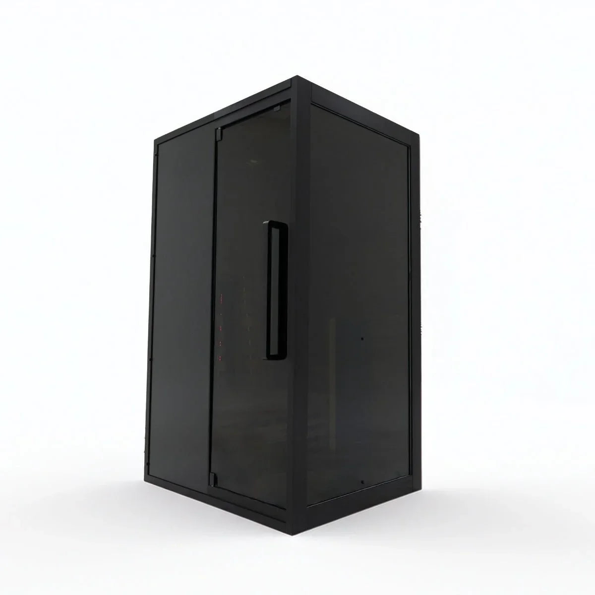 Moderne Infrarotsauna für 1 Person, Schwarz, bestens geeignet für Garten oder Terrasse, Sauna Wellness-Design