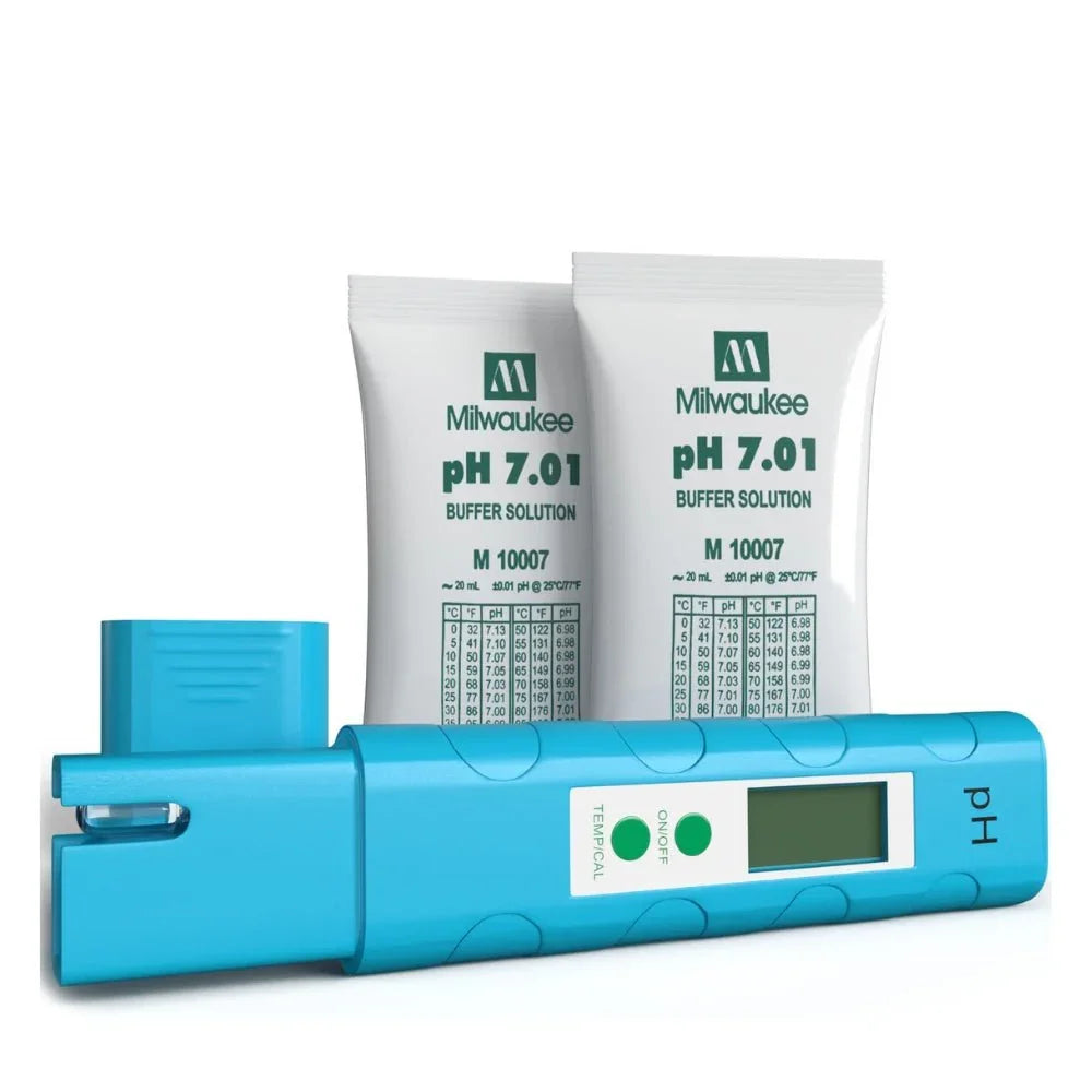Elektronischer pH-Tester für Whirlpool oder SwimSpa, blau, mit Kalibrierlösung, Outdoor-Wellness-Zubehör
