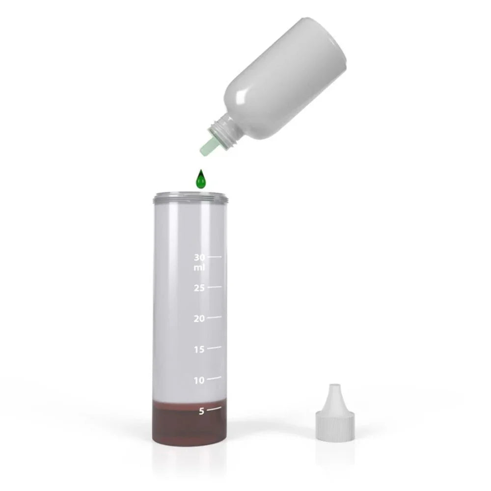 Test-Kit zur Wasserhärtebestimmung, transparente Messflasche mit Skala, Outdoor Whirlpool Zubehör
