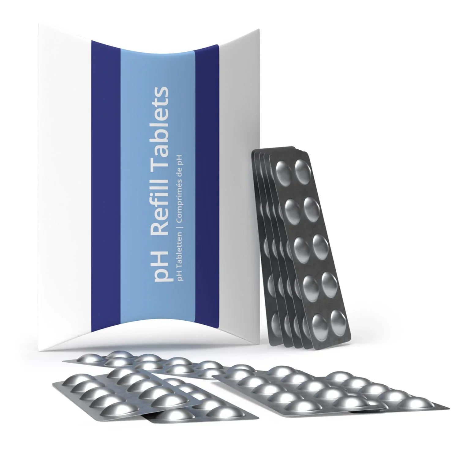pH Nachfülltabletten für Whirlpool oder SwimSpa, geeignet zur Wasserpflege, neutrale Verpackung