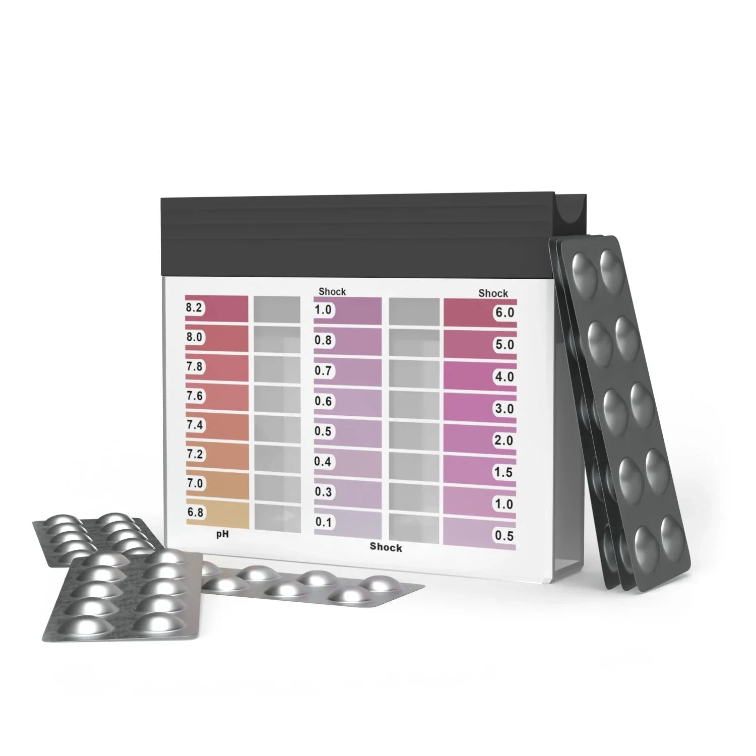 Pooltester für pH- und Chlorwert, präzises Test-Set für Whirlpool, SwimSpa oder Sauna, neutral