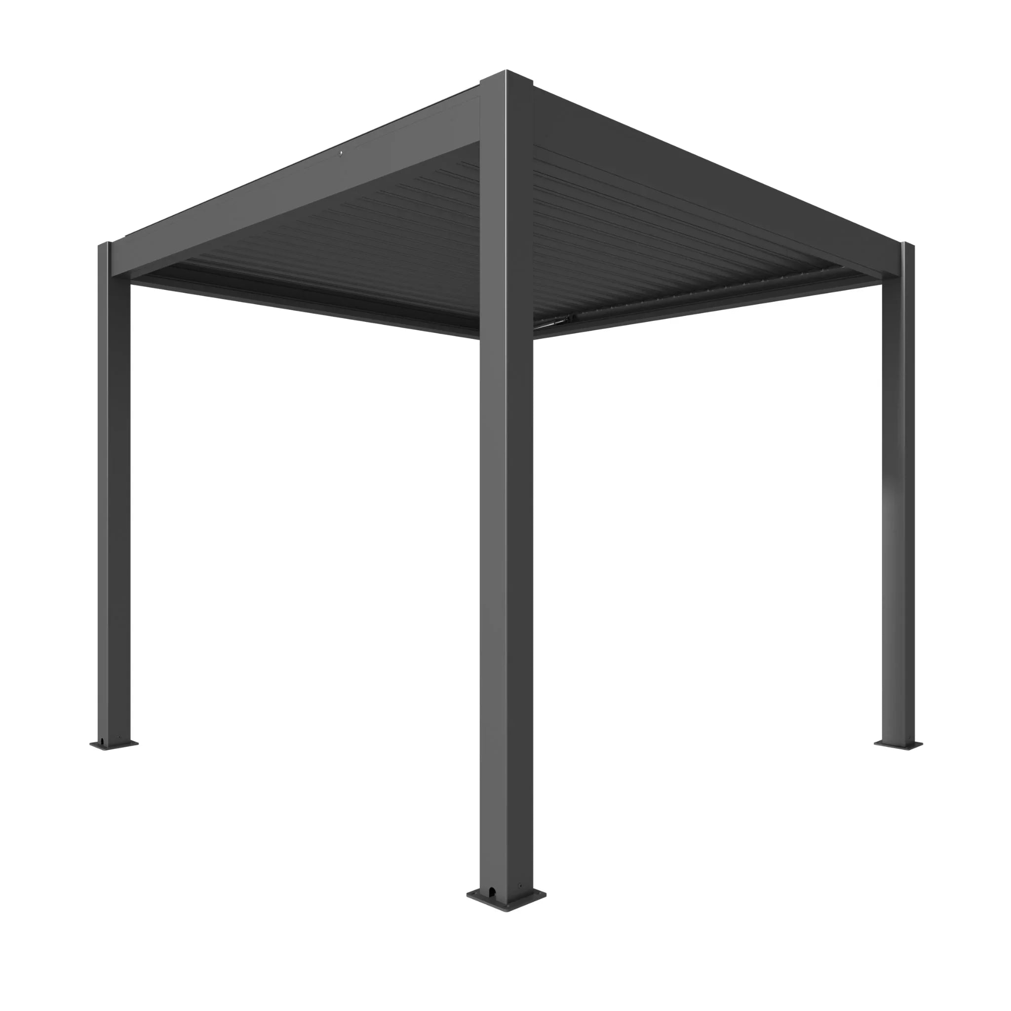 Bioklimatische Aluminium Pergola 3x3 m, modern, anthrazit, ideal für Garten und Terrasse