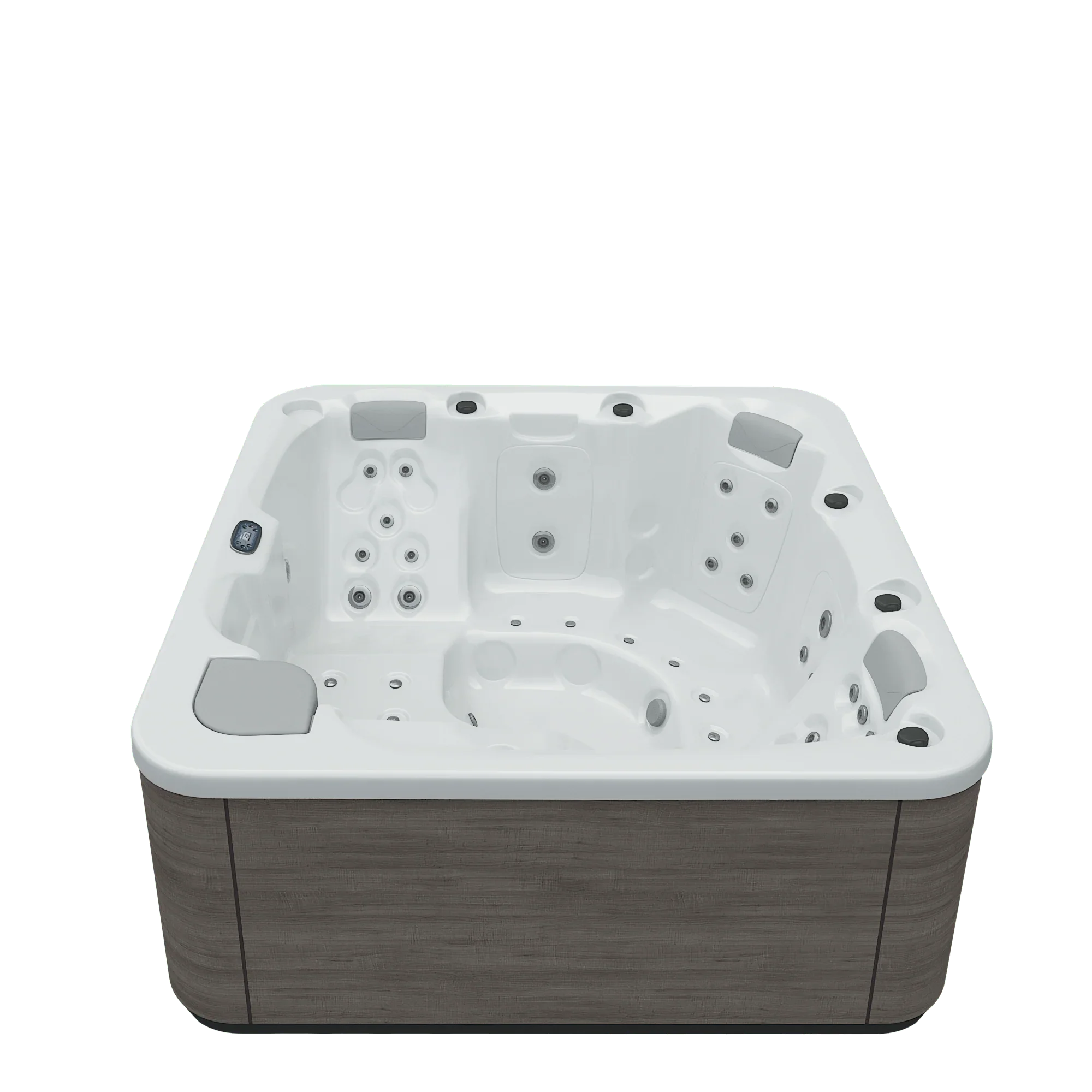 Aquavia Spa Feel Outdoor Whirlpool mit holzfarbener Verkleidung, modernes Design, Wellness für Garten