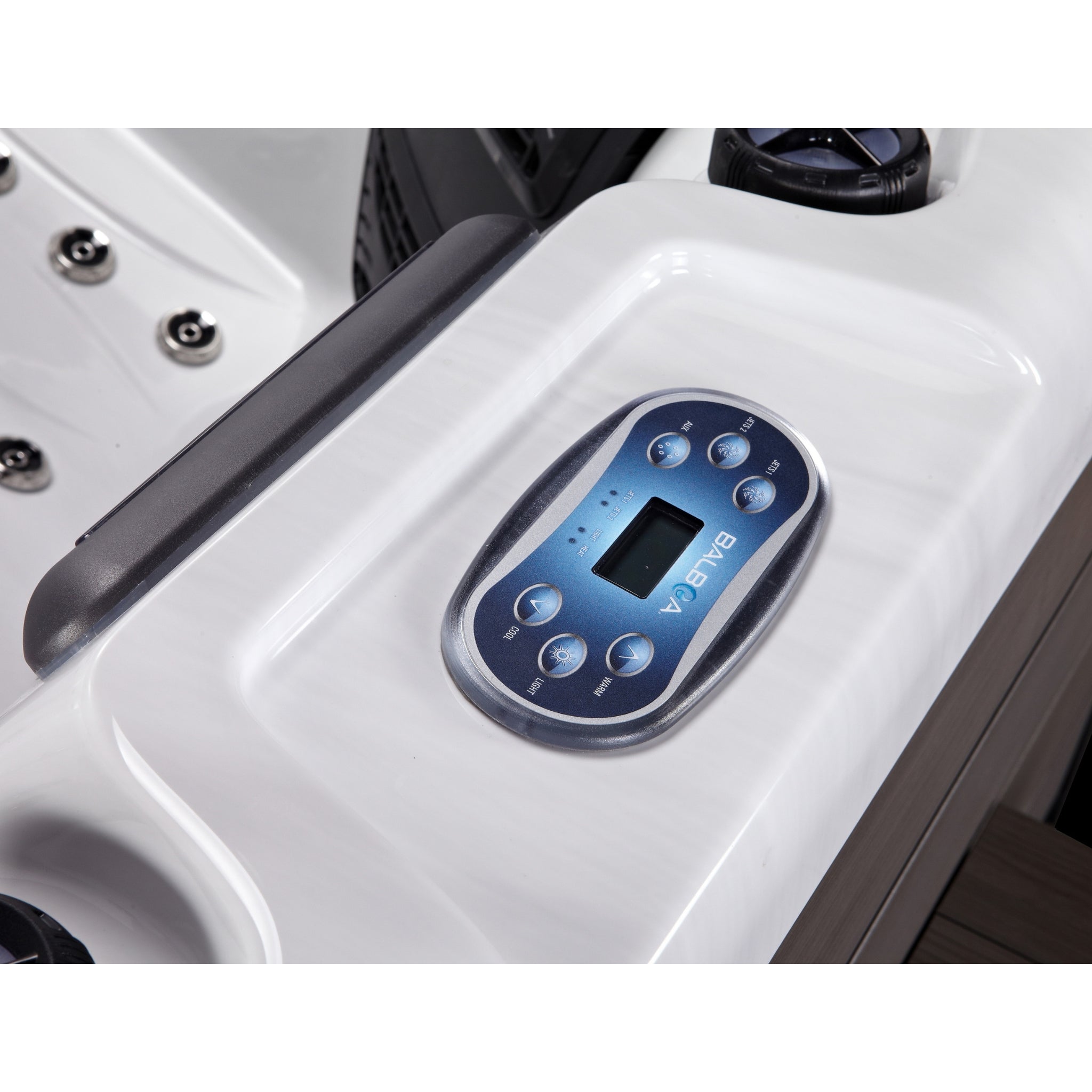 Outdoor Whirlpool Rhodes Serenity by New Wave – hochwertiger für Garten & Terrasse – New Wave Spa & Wellness