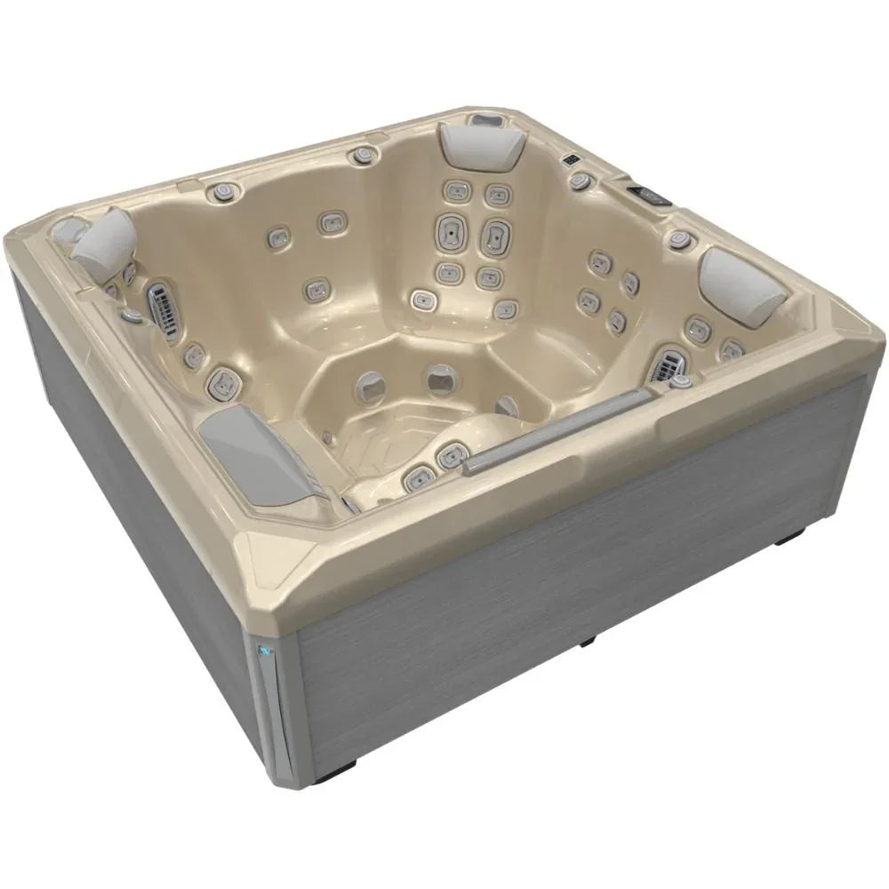 Wellis Outdoor Whirlpool Atlas Life, modernes Design, Beige, hochwertige Wellness-Funktion