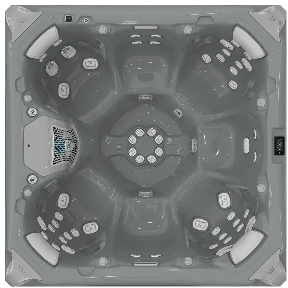 Wellis Outdoor Whirlpool Elbrus Life, grau, mit modernen Massagedüsen und Ablagen, luxuriöses Design