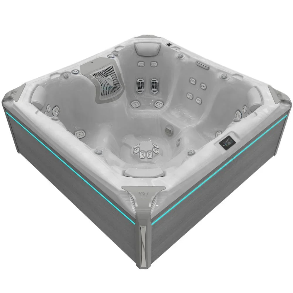 Outdoor Whirlpool Wellis Elbrus Life in modernem Design mit LED-Beleuchtung, geeignet für Garten oder Terrasse