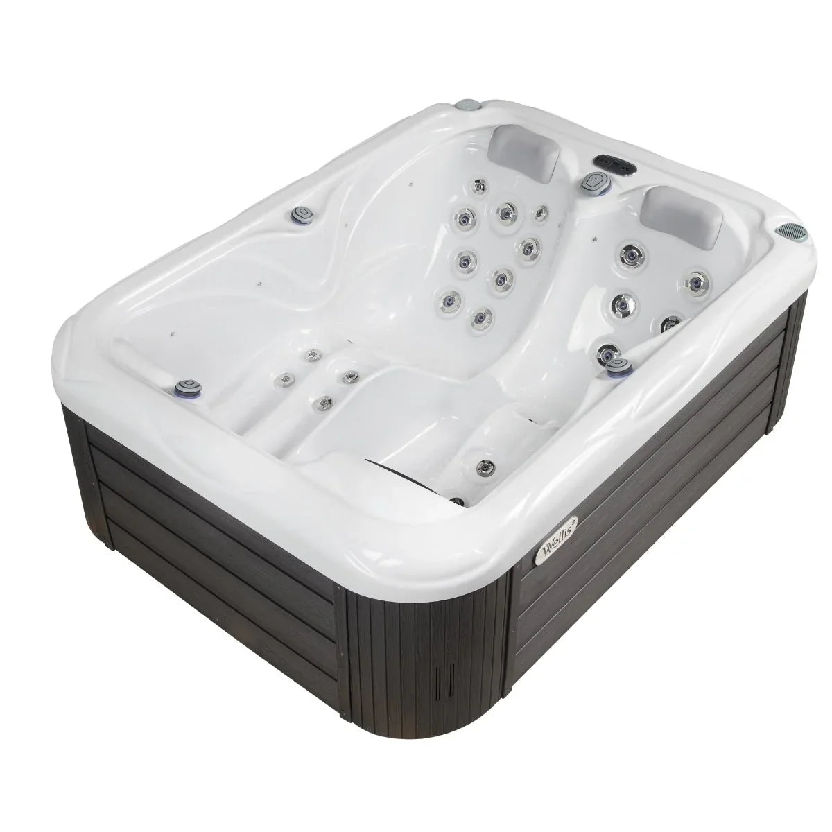 Wellis Outdoor Whirlpool Firenze, weißes Acryl, moderne Garten Wellness-Lösung