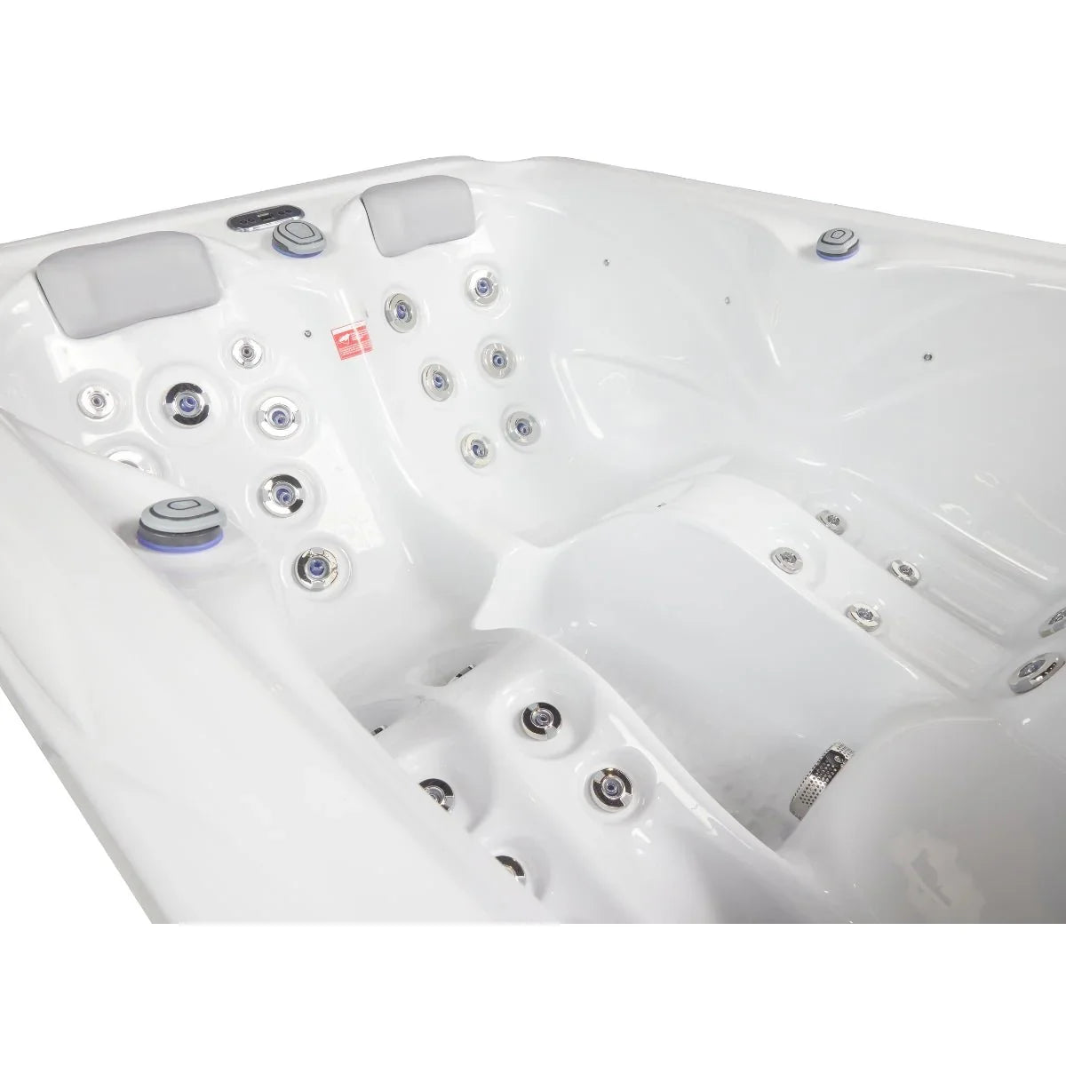 Detailansicht Wellis Outdoor Whirlpool weiß, moderne Massage-Düsen, elegantes Design