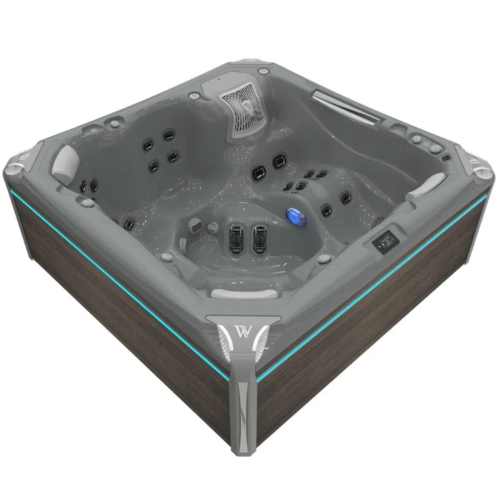 Wellis Outdoor Whirlpool Kilimanjaro, grau, modernes Spa-Design für Garten oder Terrasse