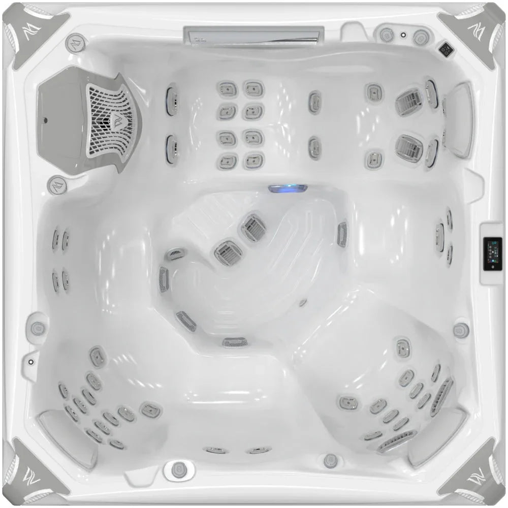 Wellis Outdoor Whirlpool Kilimanjaro, modernes Design, zahlreiche Massagedüsen, weiß-grau