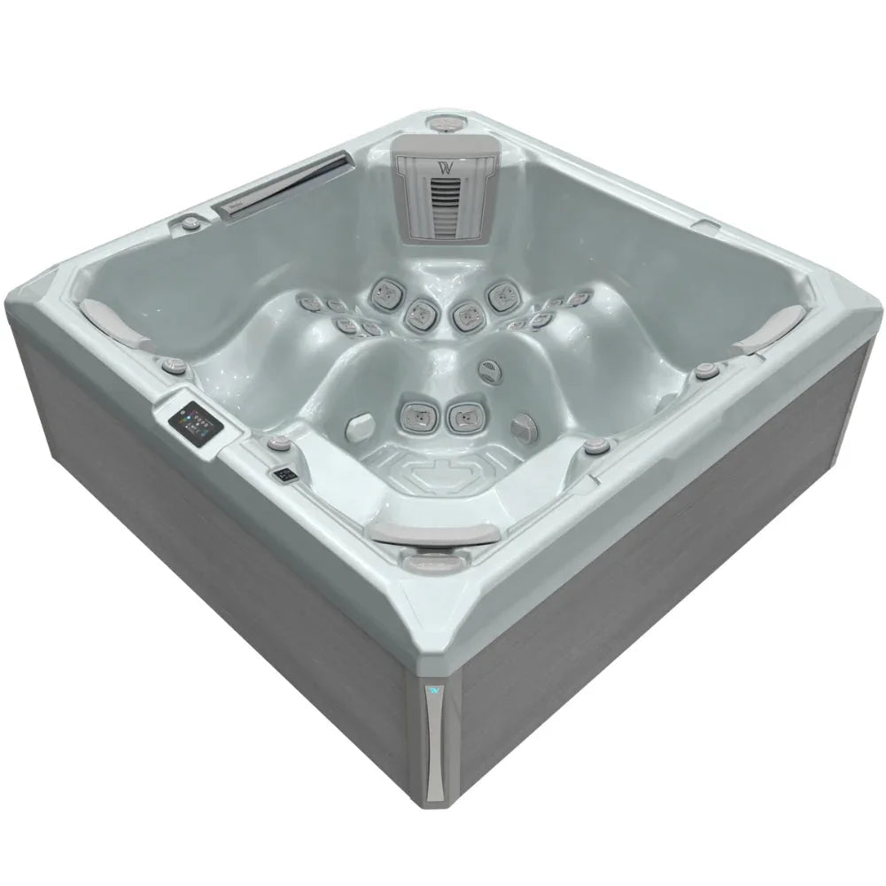 Wellis Makalu Life Outdoor Whirlpool, modernes Design, graue Verkleidung, Garten Wellness