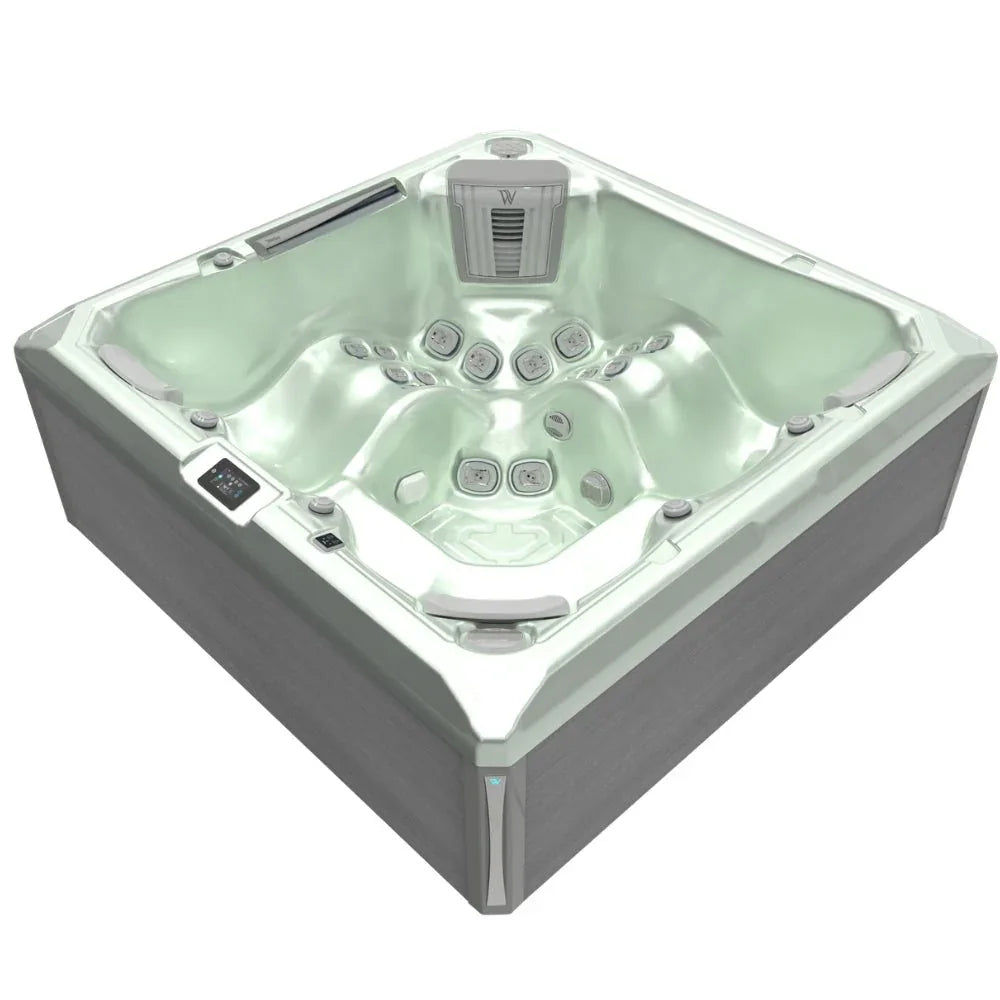 Wellis Makalu Life Outdoor Whirlpool, modernes Design, grau-silber, für Garten oder Terrasse