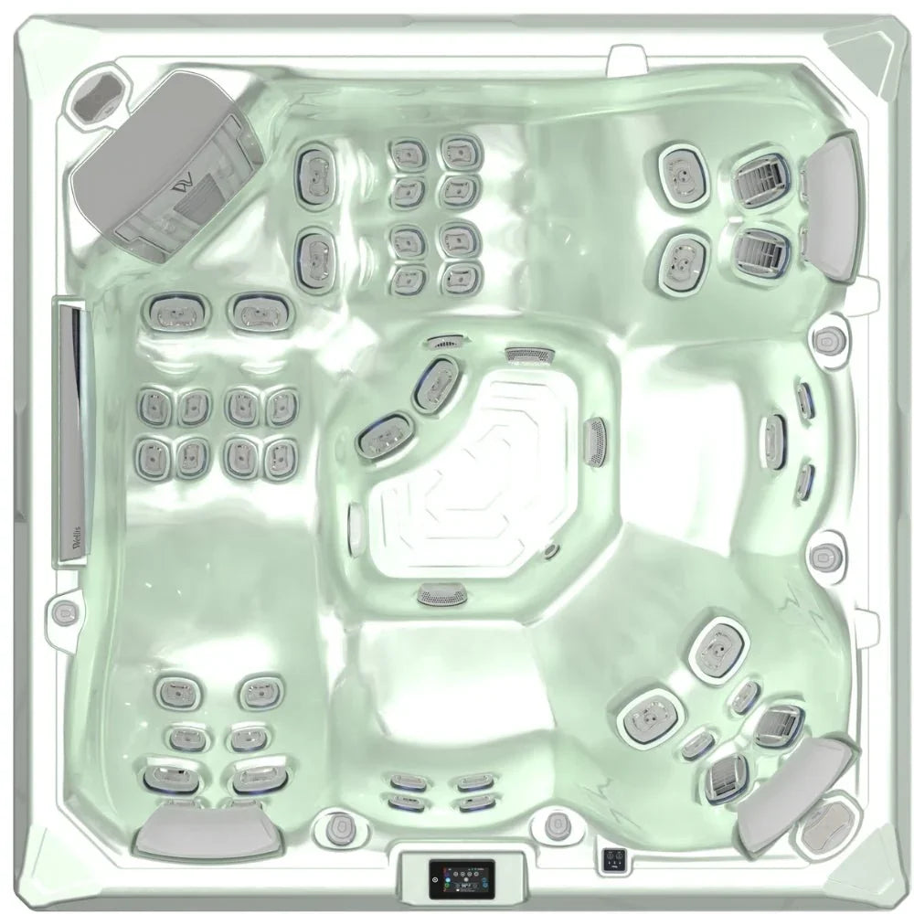 Wellis Outdoor Whirlpool Makalu Life, luxuriöses Design, weiß, viele Massagedüsen, für Garten oder Terrasse