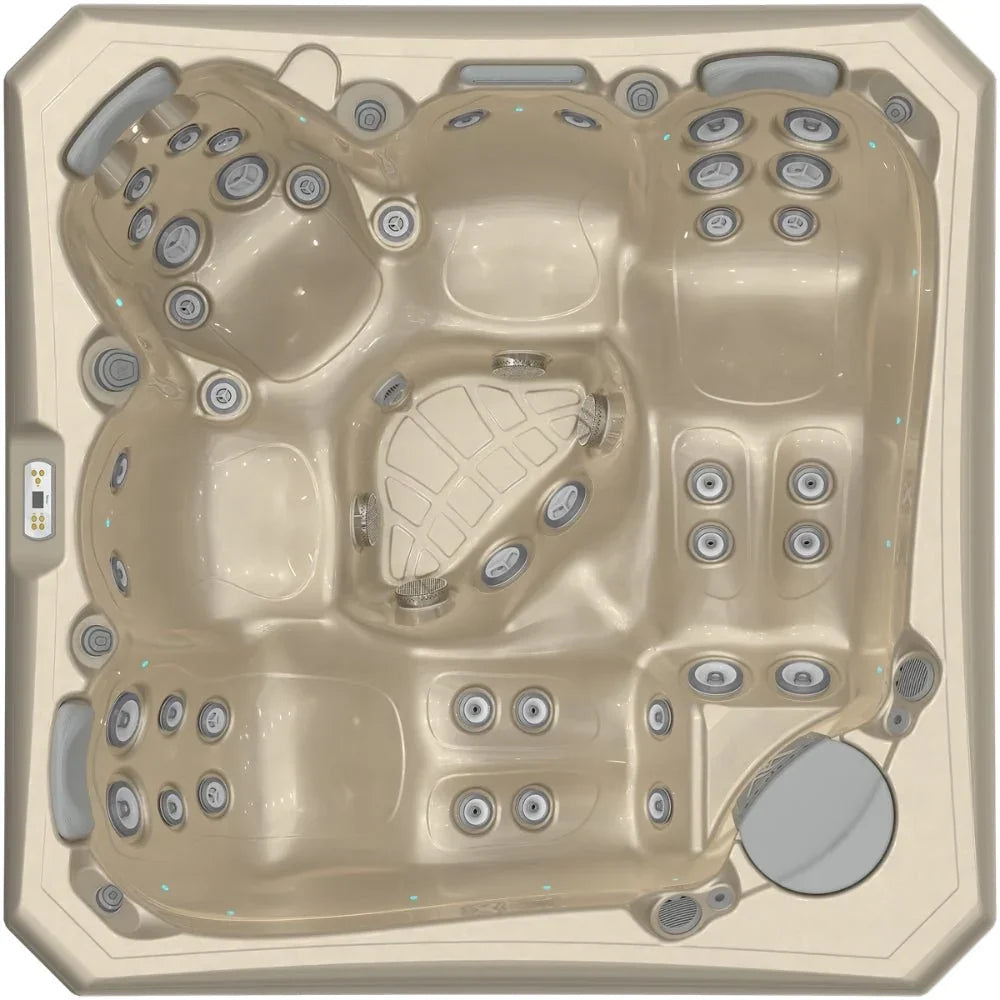 Wellis Outdoor Whirlpool Palermo Life, beiger Acryl, modernes Design mit vielen Massagedüsen