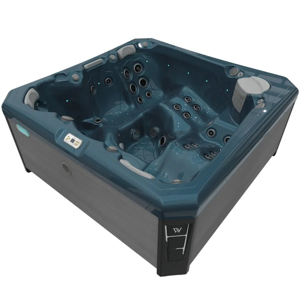 Wellis Outdoor Whirlpool Palermo Life, modernes Design, dunkle Acrylwanne, für Garten & Terrasse