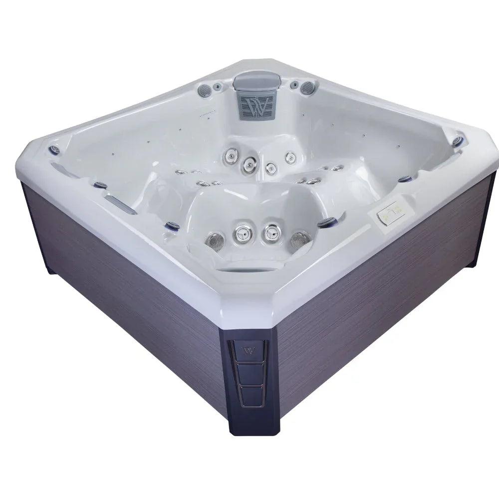 Wellis Outdoor Whirlpool Palermo Life, modernes Design, graue Verkleidung, hochwertige Massage-Düsen