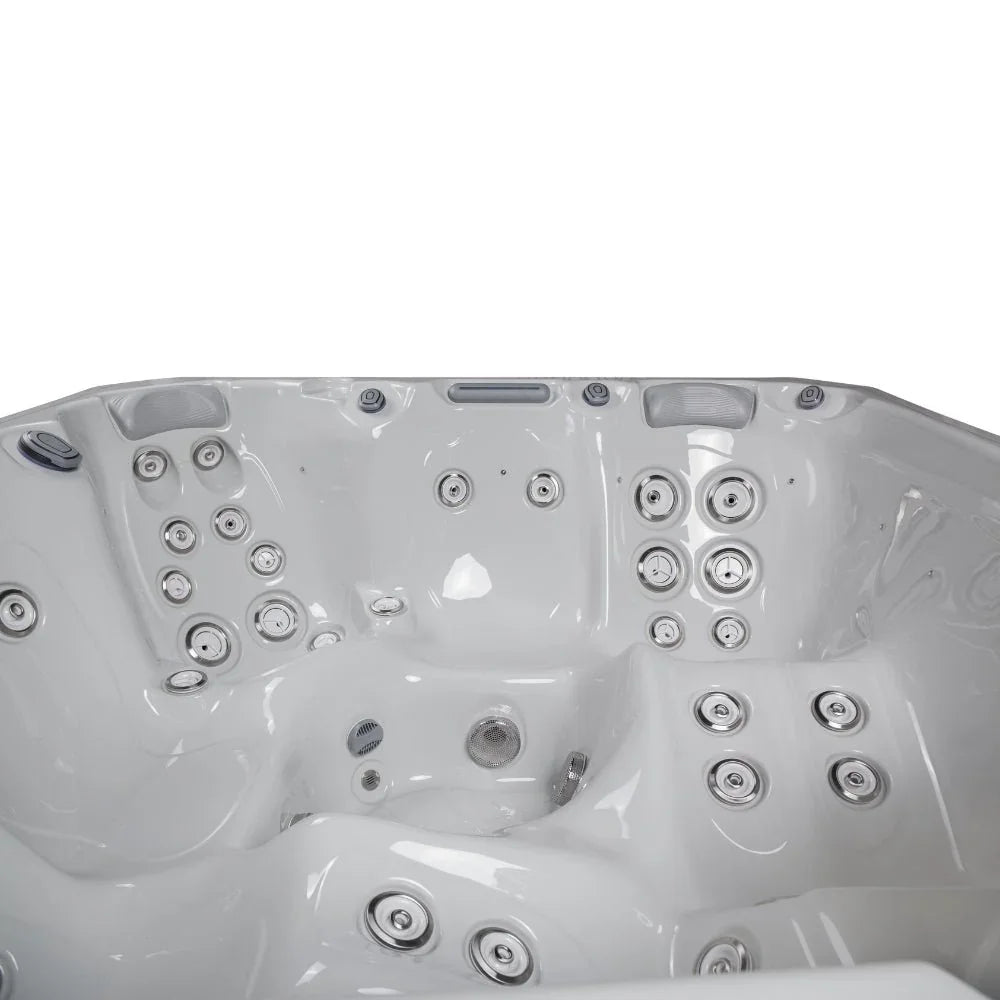 Wellis Outdoor Whirlpool Palermo Life, modernes Design, weiße Acrylwanne, viele Massagedüsen