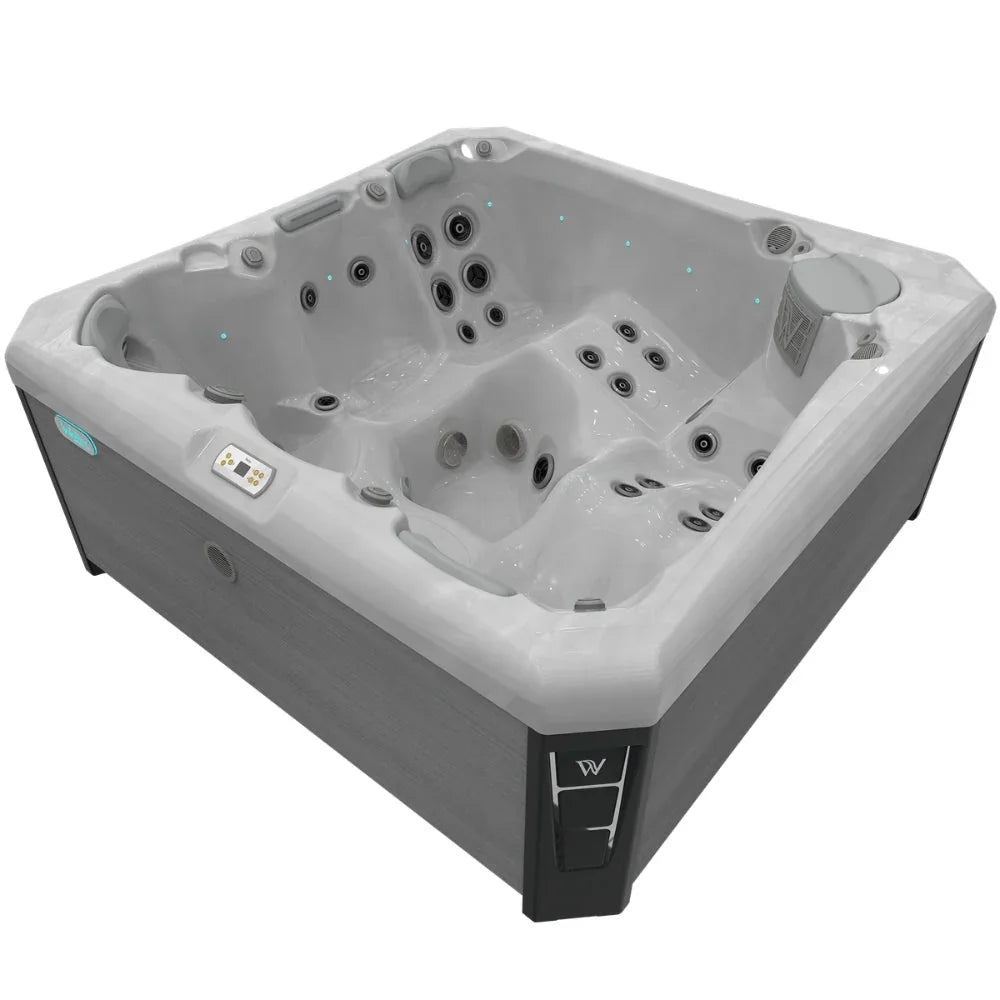 Wellis Outdoor Whirlpool Palermo Life, modernes Design, grau, für Garten oder Terrasse.