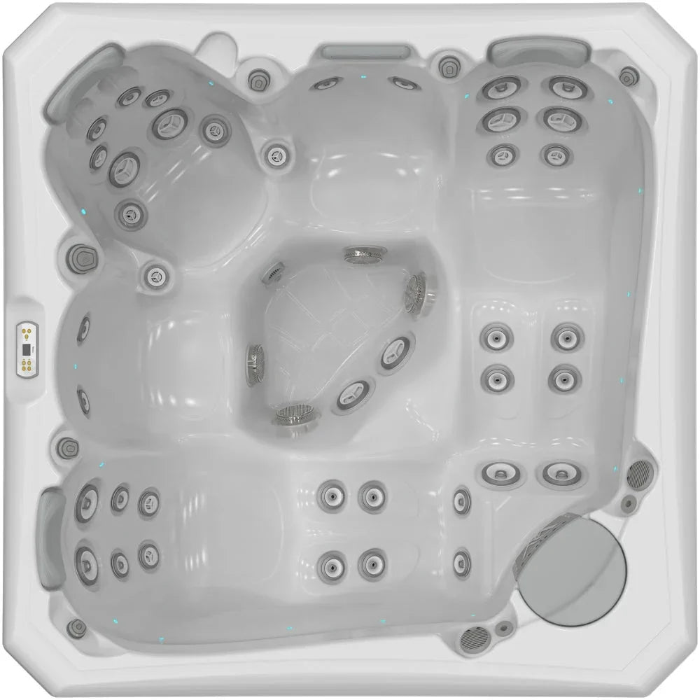 Wellis Outdoor Whirlpool Palermo Life, modernes Design, weiß, viele Massagedüsen, Wellness für Garten