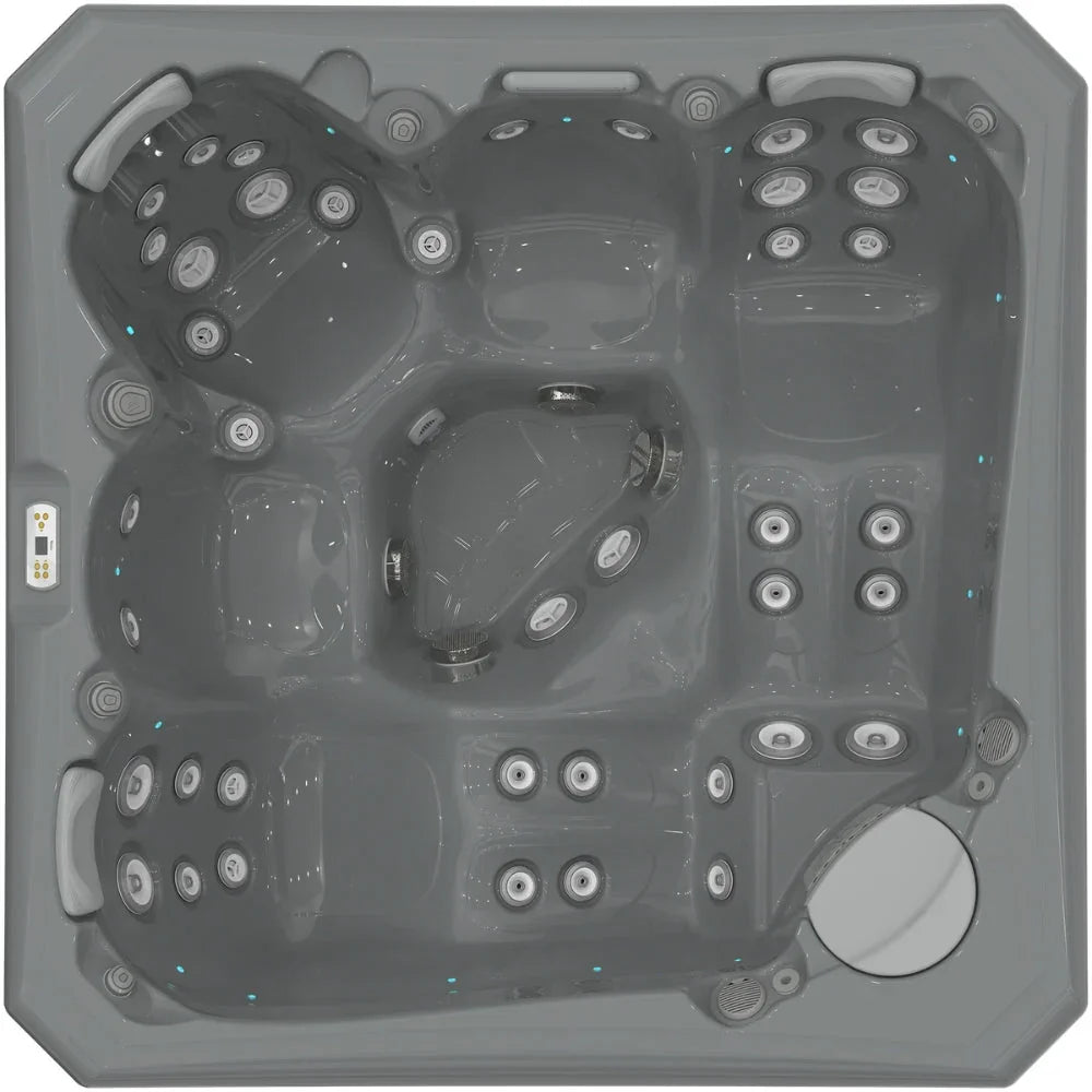 Wellis Outdoor Whirlpool Palermo Life, grau, hochwertige Massagedüsen, modernes Design, Garten Spa