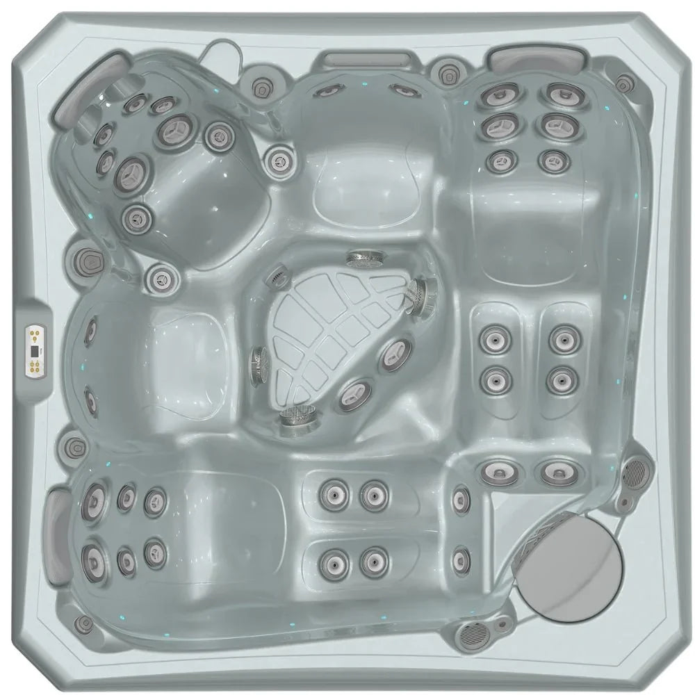 Wellis Palermo Life Outdoor Whirlpool, modernes Design, hochwertige Massagedüsen, grau