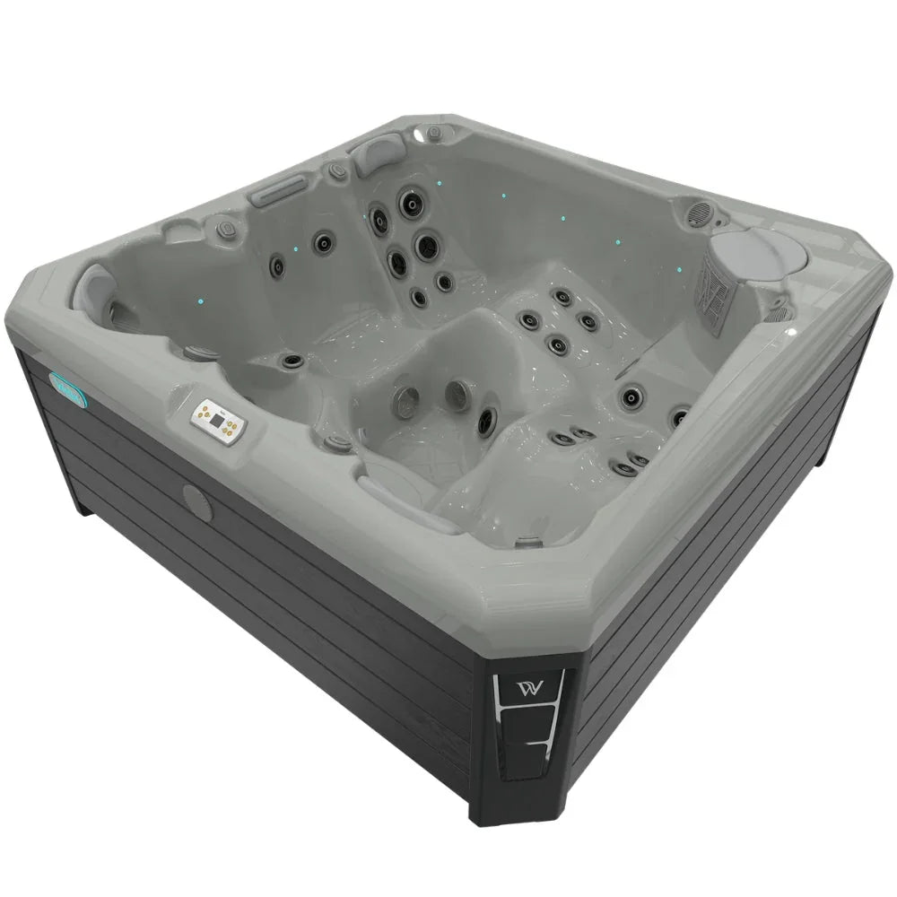 Wellis Palermo Life Outdoor Whirlpool, modernes Design, hochwertige Ausstattung, grau, Garten
