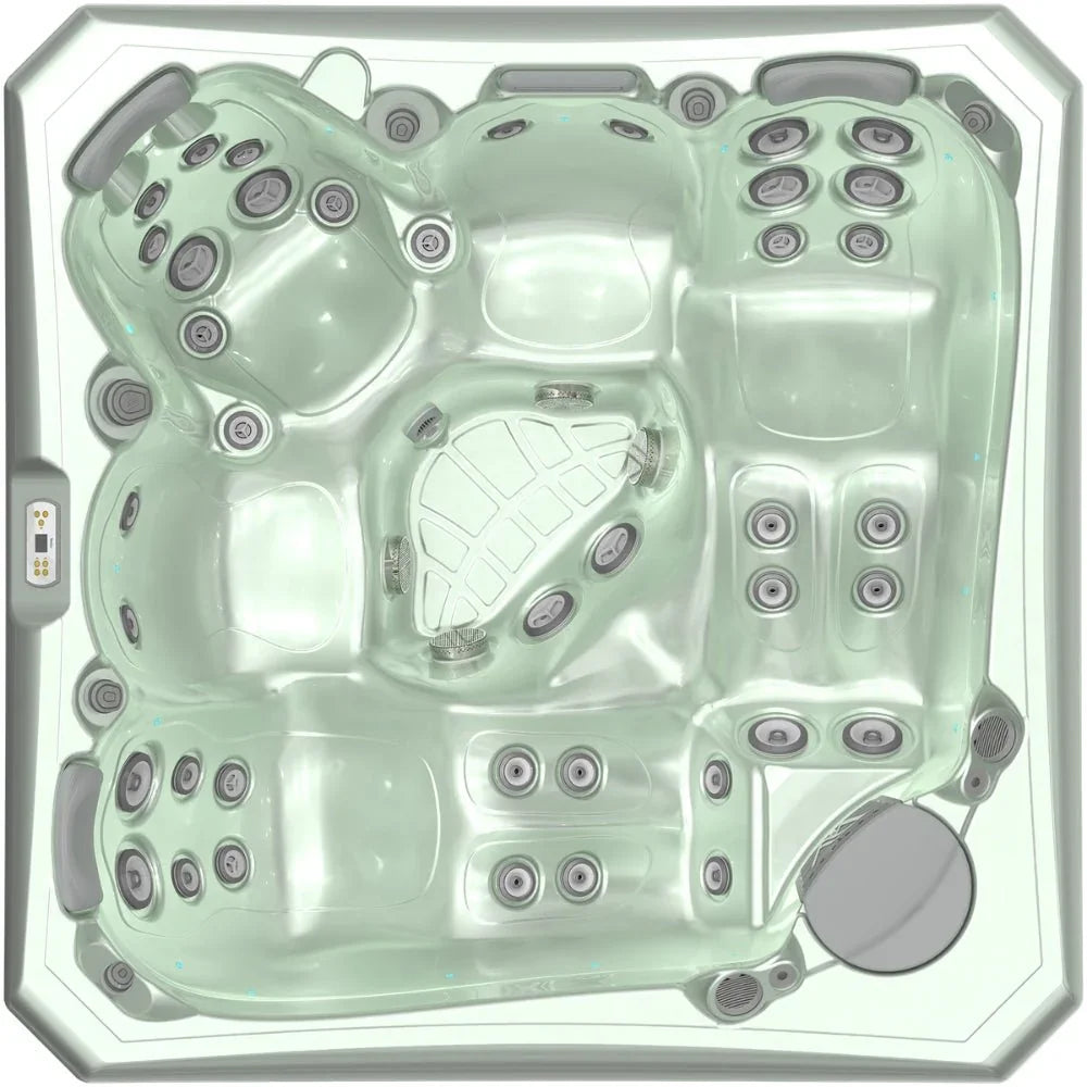 Wellis Palermo Life Outdoor Whirlpool in modernem Design, Acryl mit vielen Massagedüsen, Topansicht