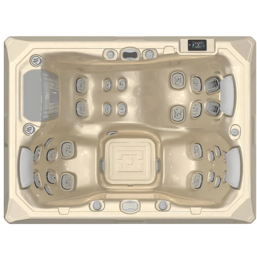 Wellis Outdoor Whirlpool Teide Life, beige, luxuriöses Design mit mehreren Massagedüsen, für Garten oder Terrasse