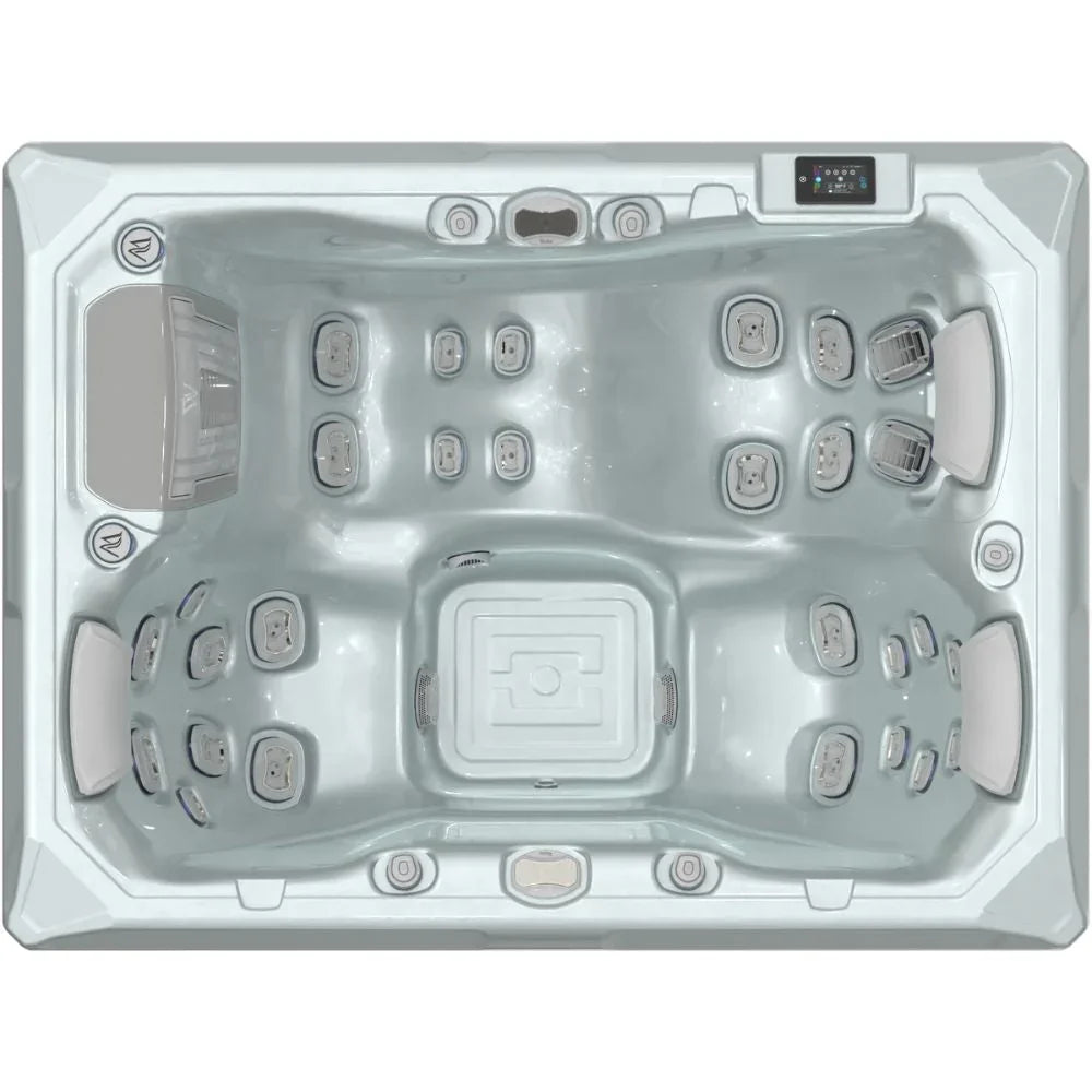 Wellis Teide Life Outdoor Whirlpool, modernes Design, silber, mehrere Massagedüsen, Garten-Spa
