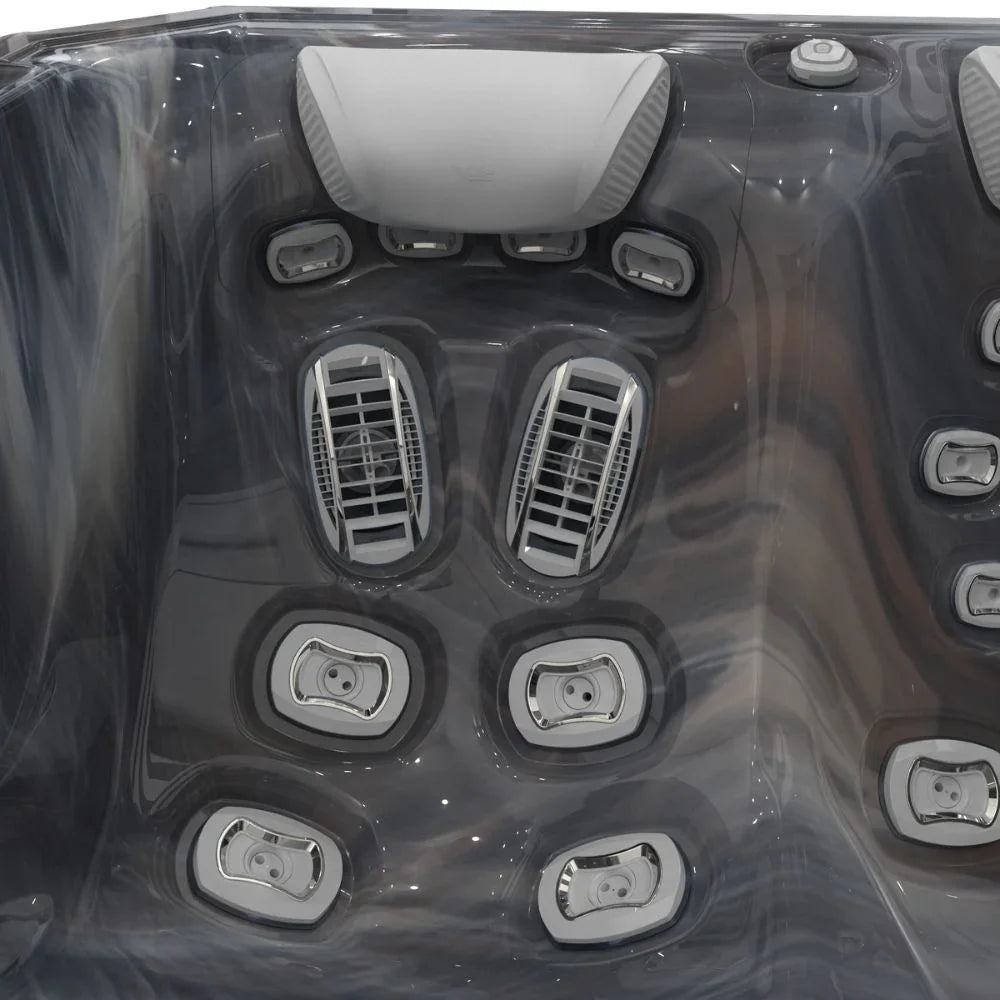 Detailansicht Wellis Whirlpool Massagedüsen, modernes Design, hochwertiges Acryl
