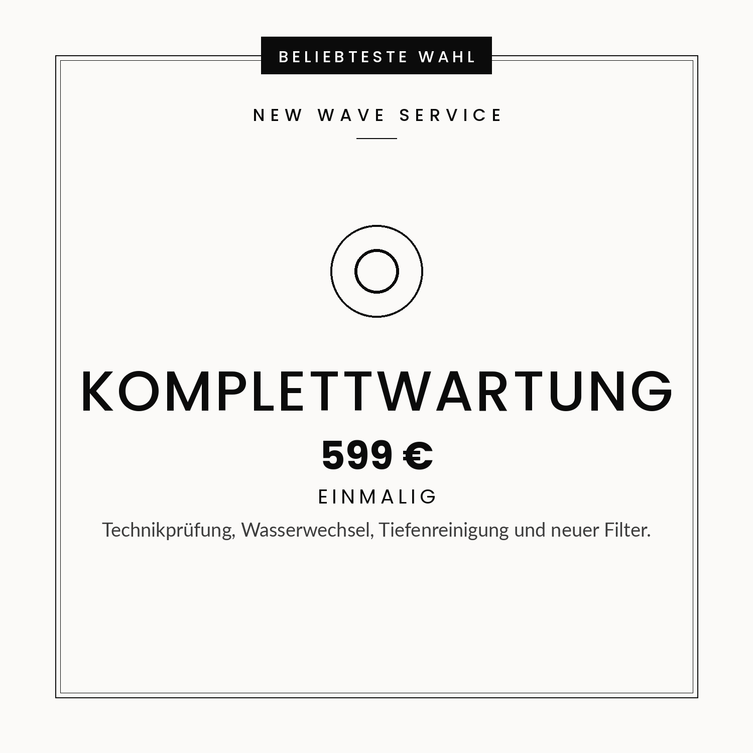 New Wave Whirlpool Komplettwartung