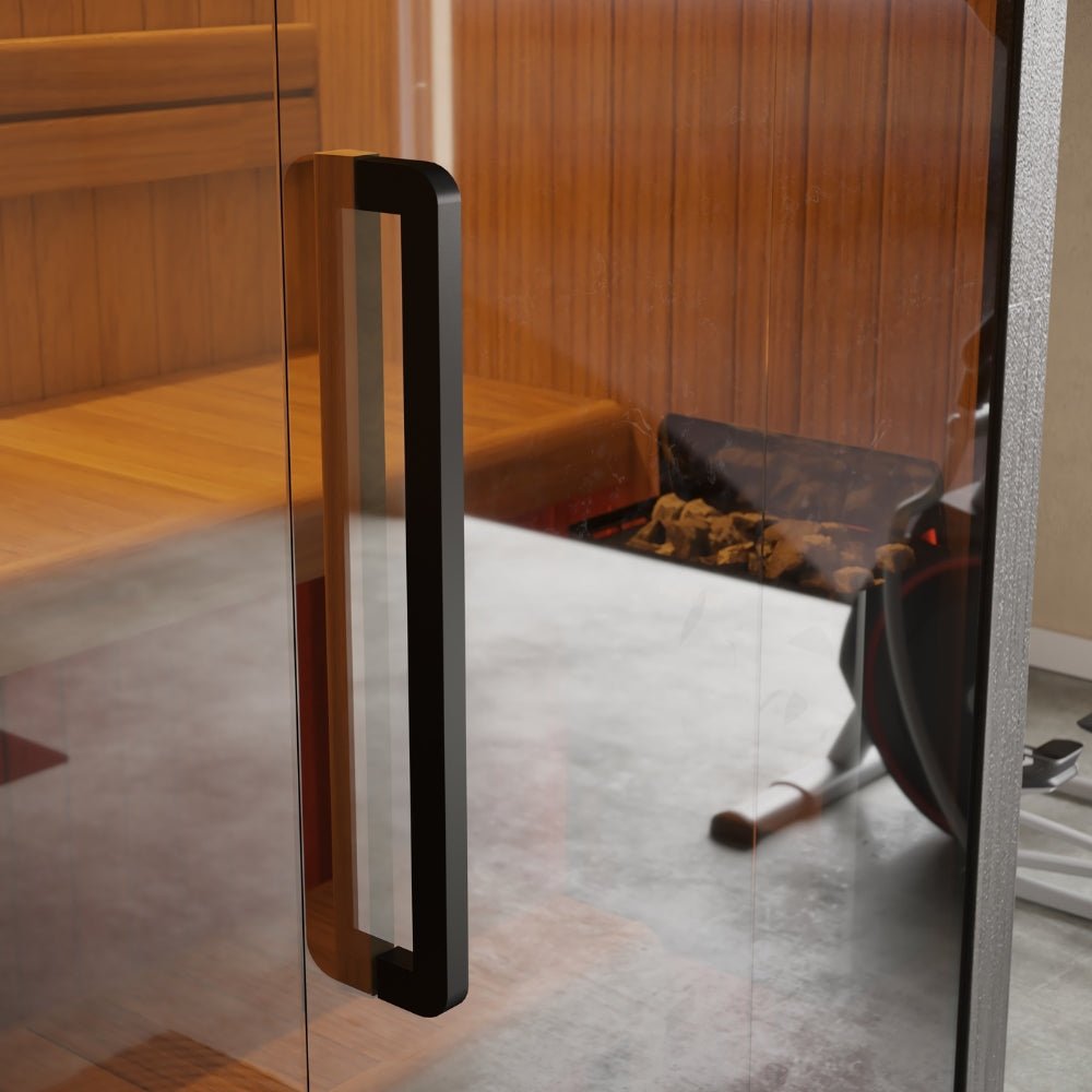 Traditionelle Finnish Sauna Hekla 210 Indoor für 4 Personen – hochwertiger für Garten & Terrasse – New Wave Spa & Wellness