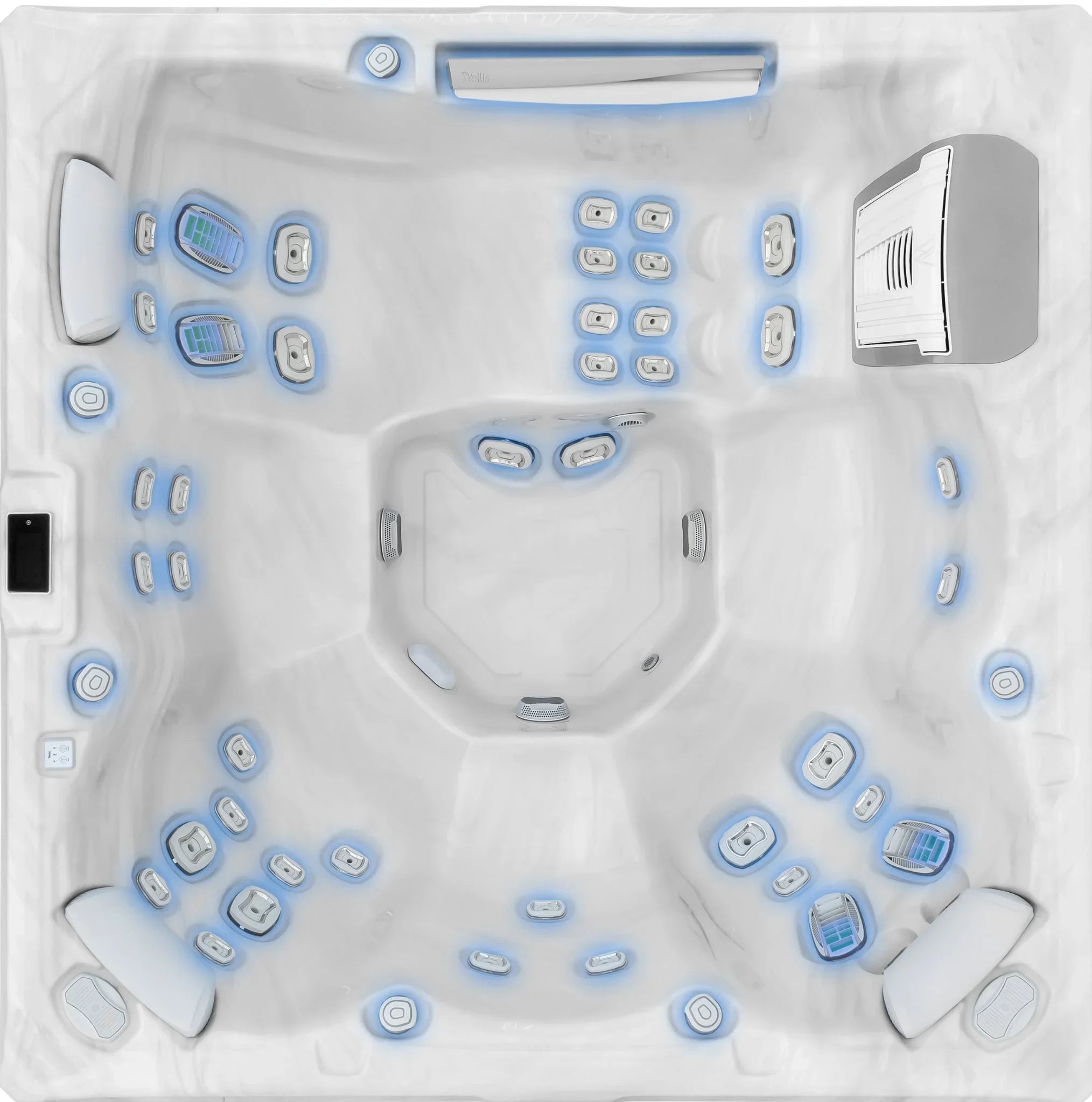 Wellis Outdoor Whirlpool Atlas Life in Marmoroptik mit Massagedüsen für Garten oder Terrasse
