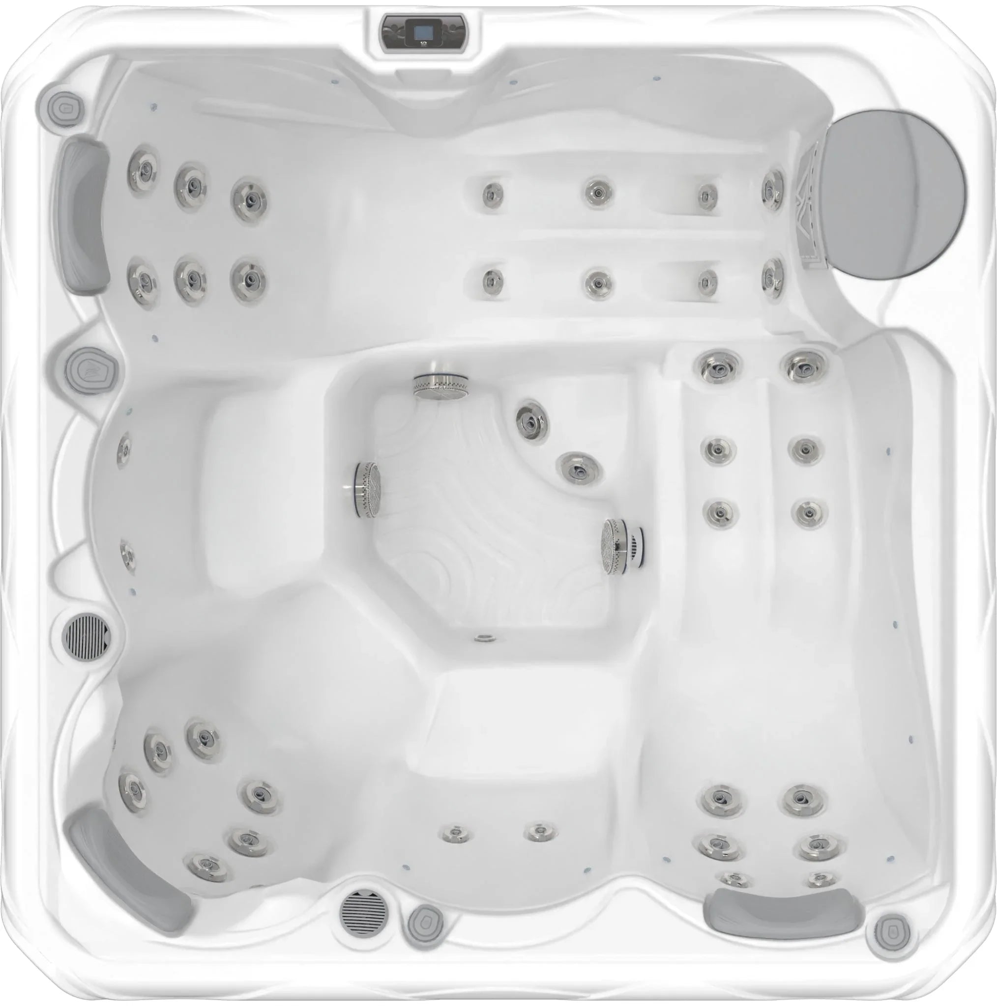 Hochwertiger Wellis Whirlpool, weiß, modernes Design, zahlreiche Massagedüsen, Outdoor geeignet