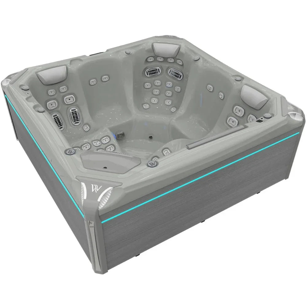 Wellis Outdoor Whirlpool Everest Life, modernes Spa-Design in Grau für Garten und Terrasse