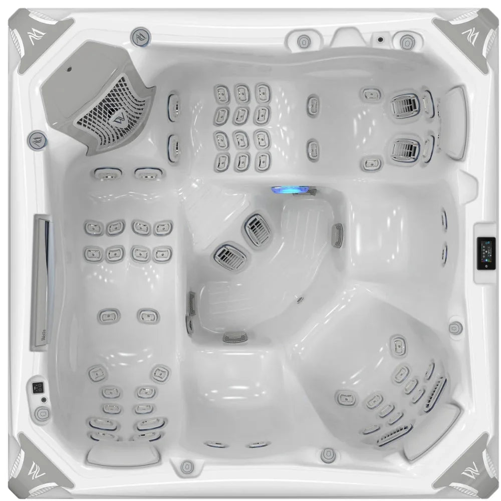 Wellis Outdoor Whirlpool Modell Everest Life, luxuriöses Design, weiße Acryloberfläche, Massagefunktionen