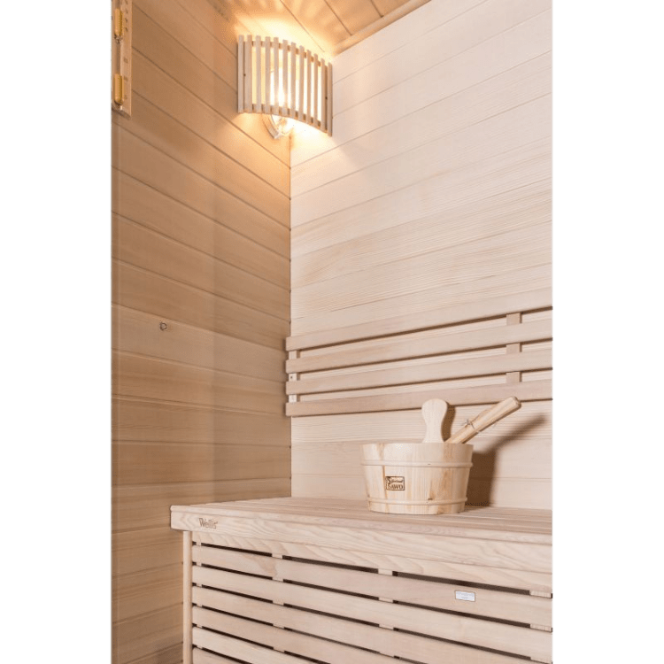 Wellis Igneus Finnische Sauna für 2 Personen – hochwertiger für Garten & Terrasse – New Wave Spa & Wellness