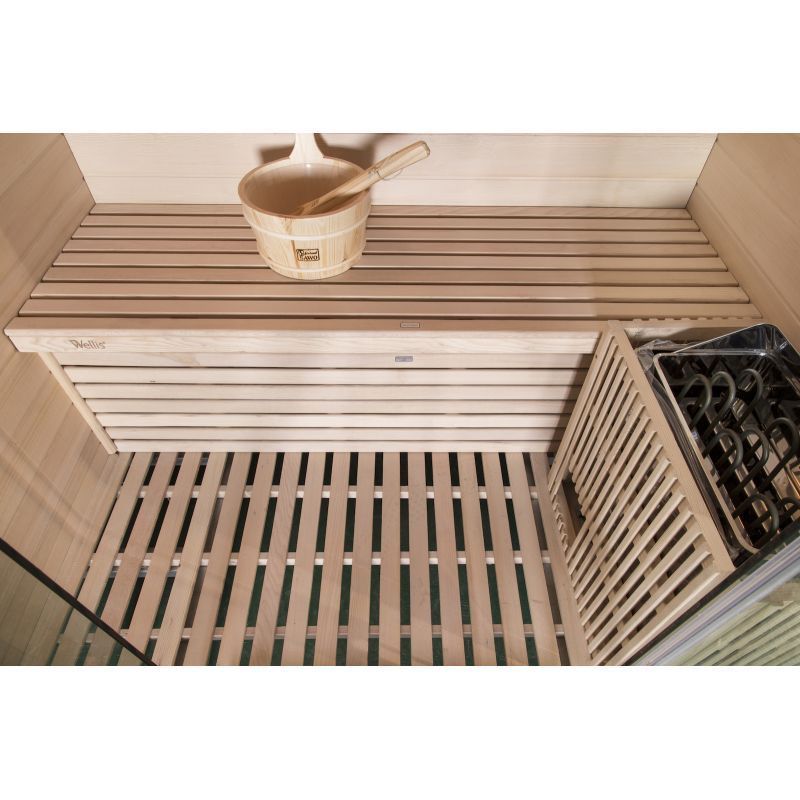 Wellis Igneus Finnische Sauna für 2 Personen – hochwertiger für Garten & Terrasse – New Wave Spa & Wellness