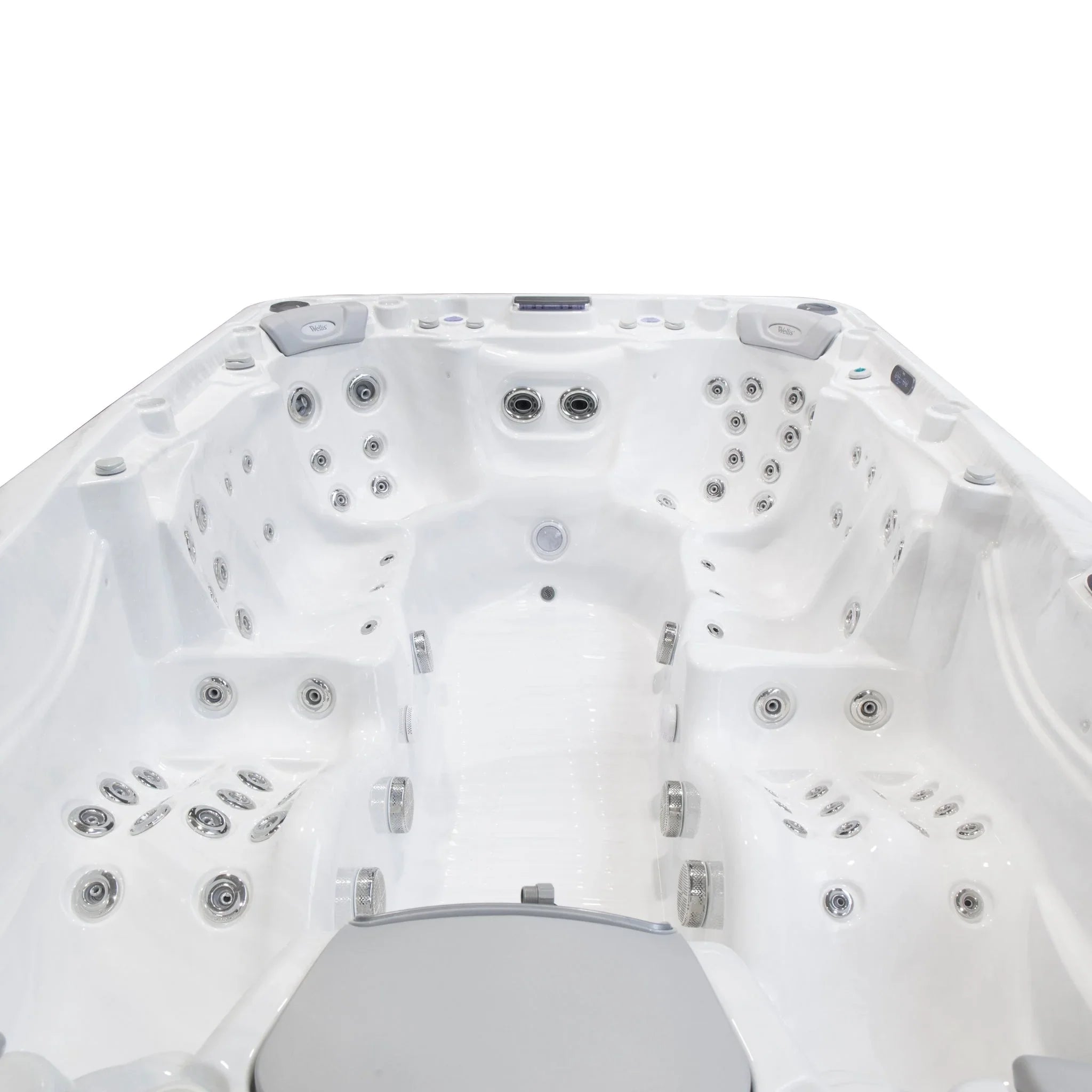 Wellis Whirlpool Olympus Premium weiß, luxuriöser Outdoor Whirlpool mit vielen Massagedüsen