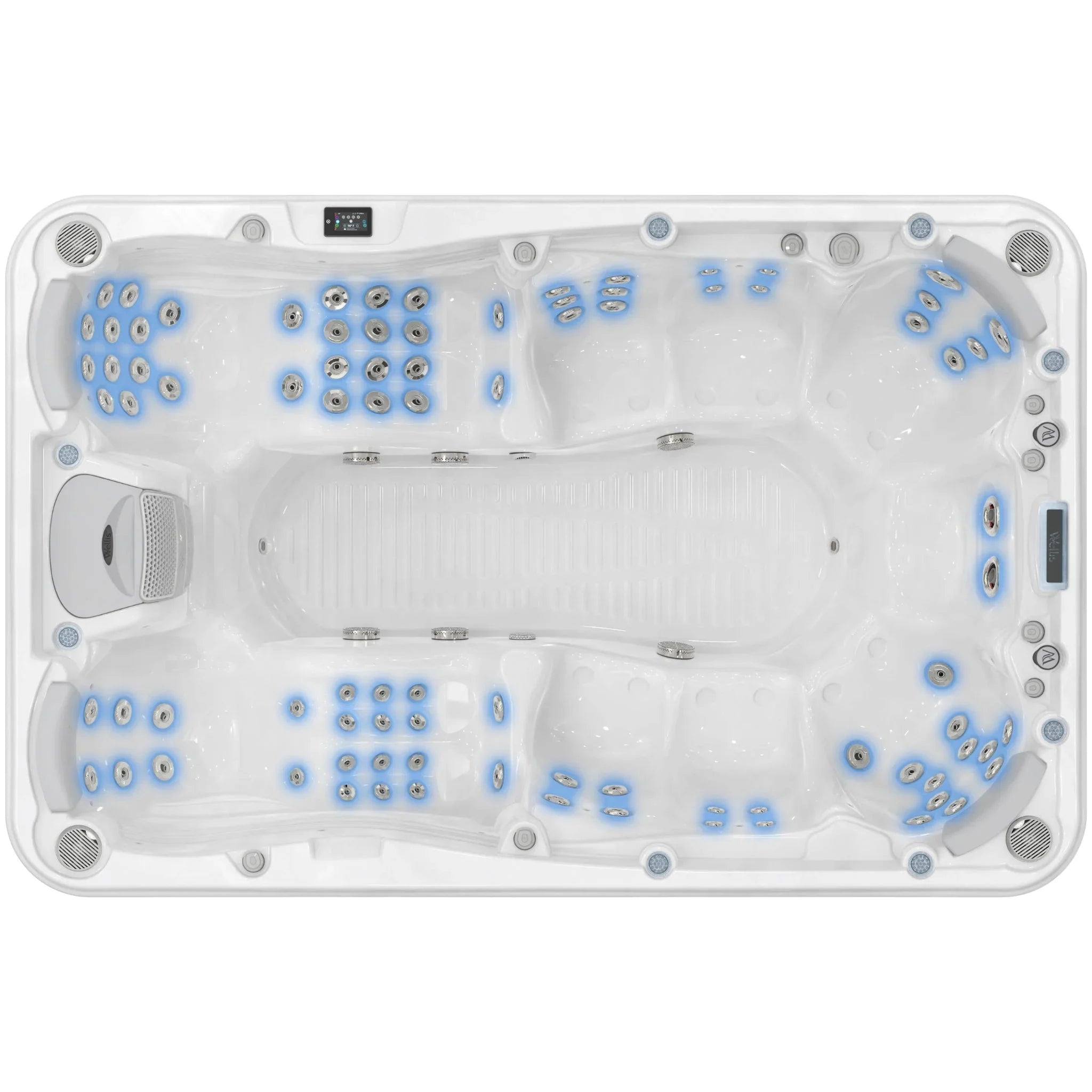 Wellis Whirlpool Olympus Premium mit zahlreichen Massagedüsen, weißes Outdoor-Design