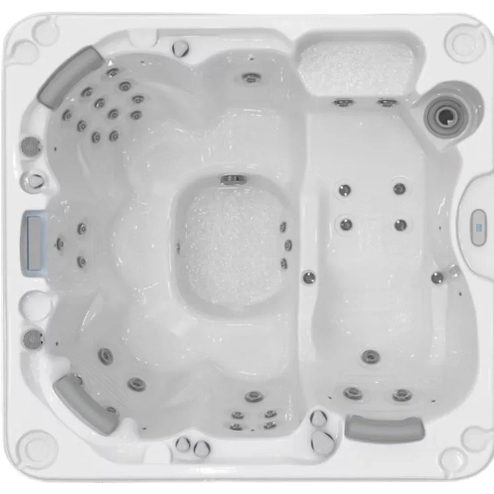 Wellis Whirlpool Vega, hochwertiger Outdoor-Whirlpool mit Düsen, modernes Design weiß
