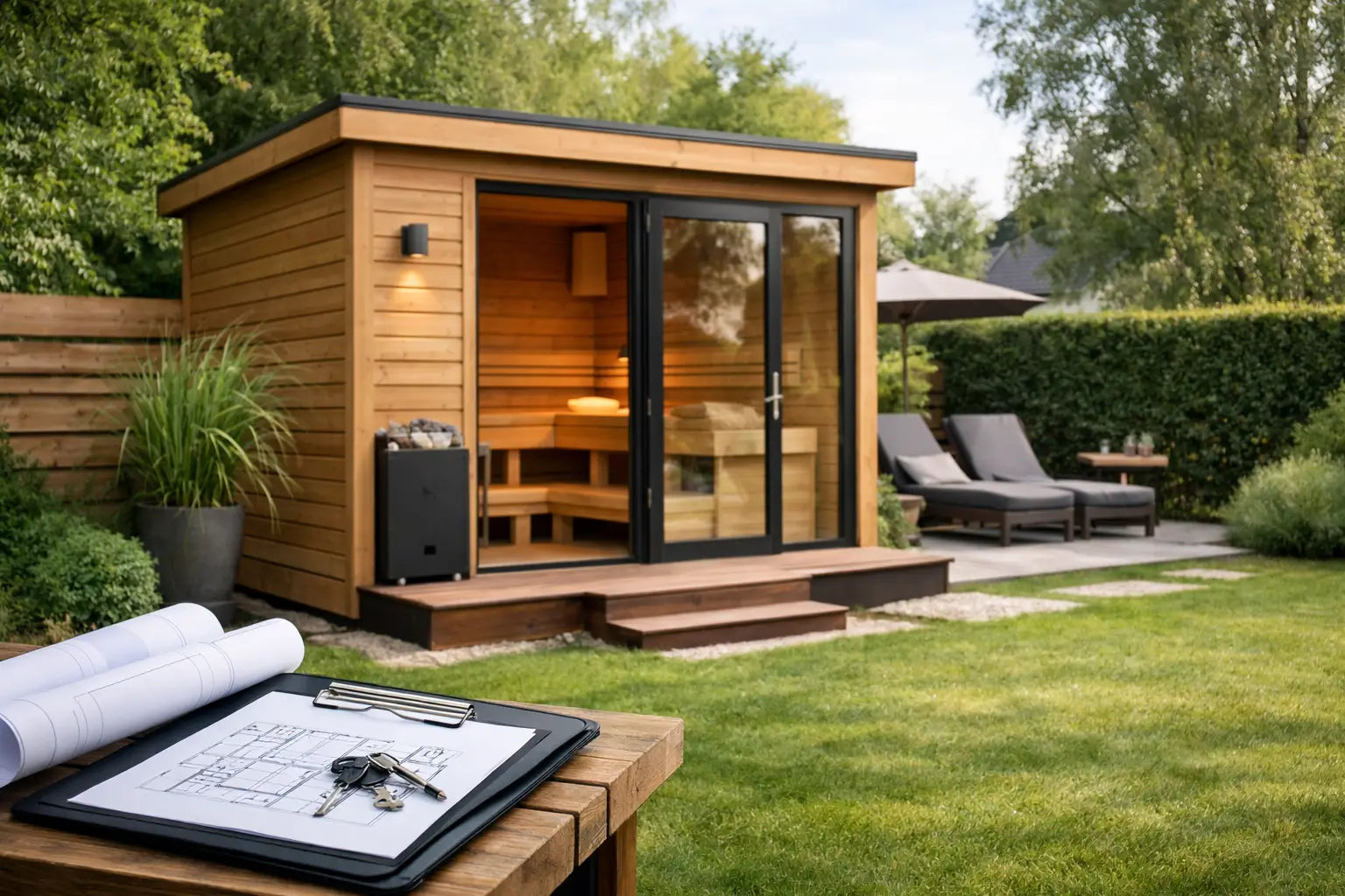 Sauna im Garten: Welche Genehmigung brauchst du wirklich?