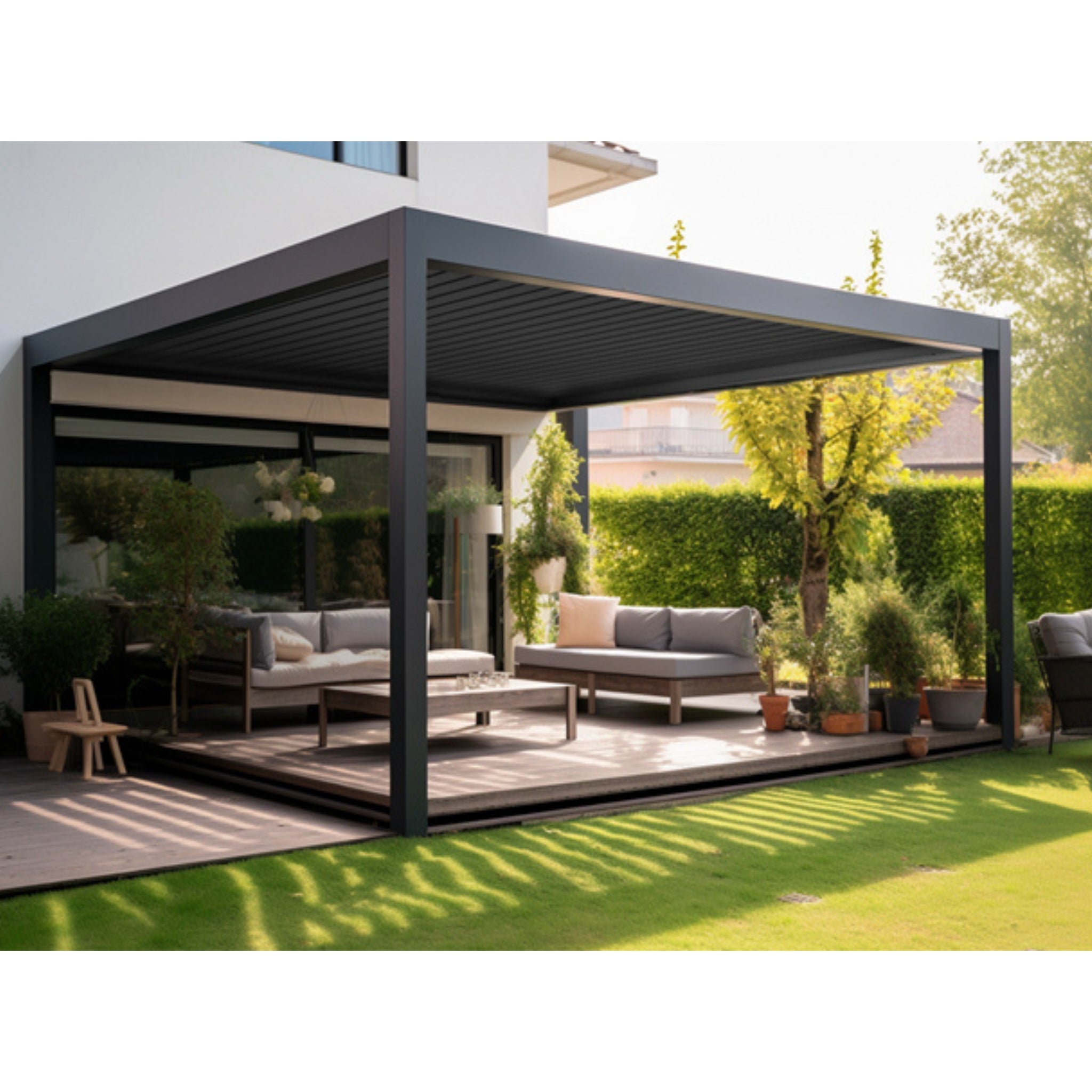 MotionFlex 300 – Bioklimatische Aluminium-Pergola (3x3 m)