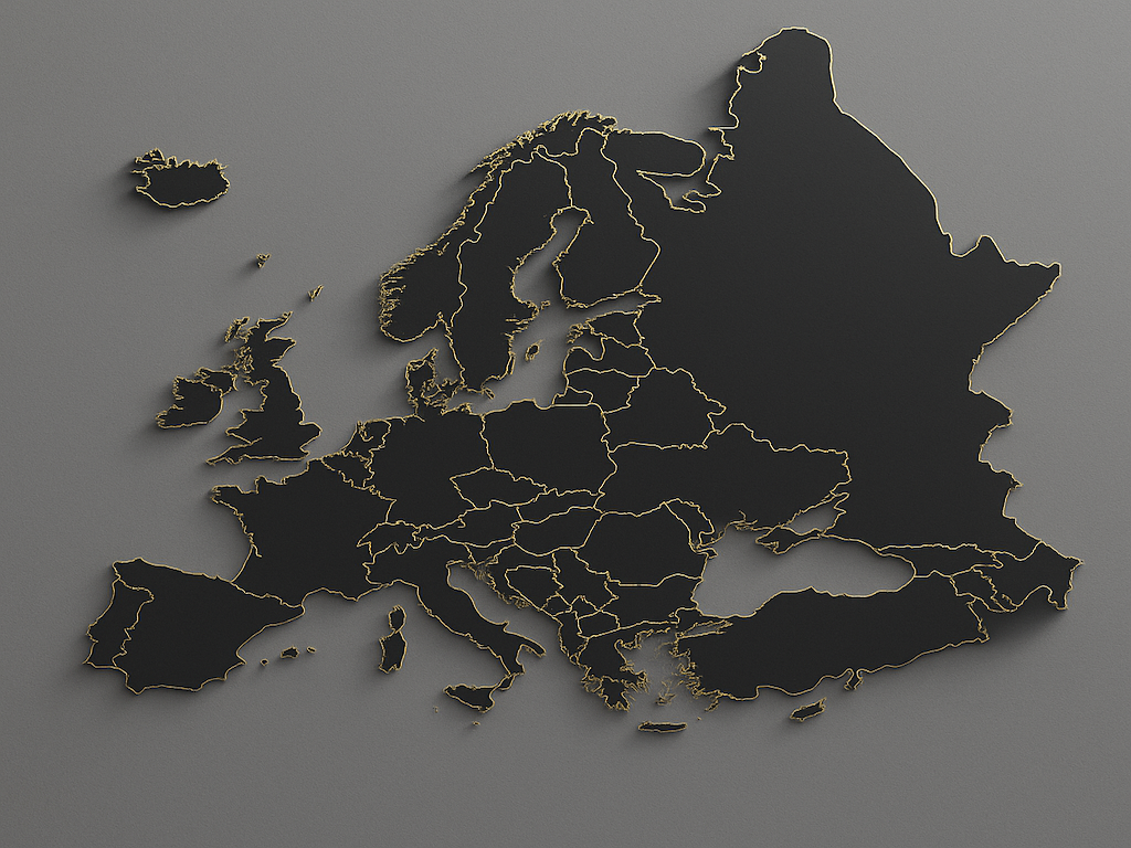 Europakarte für Europa weiten Versand 