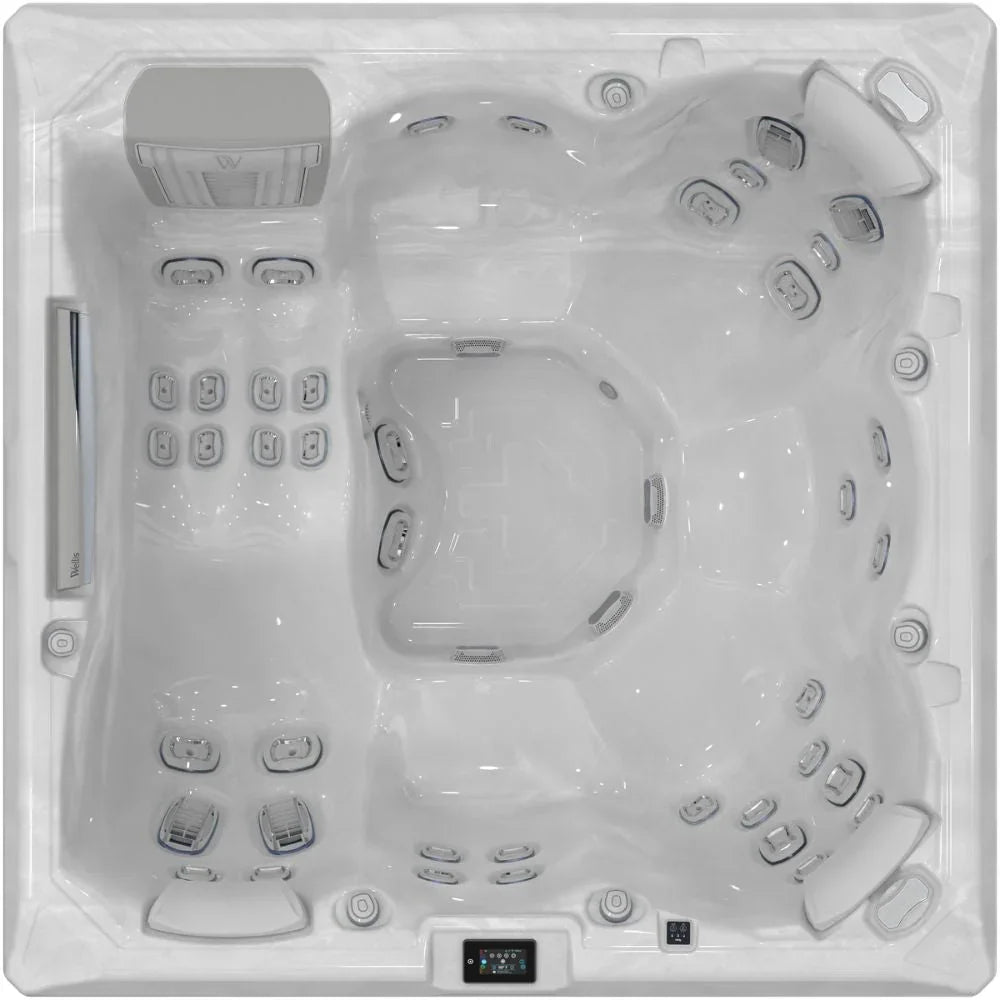Wellis Atlas Life Outdoor Whirlpool, modernes Design, hochwertige Düsen, weiß, für Garten und Terrasse