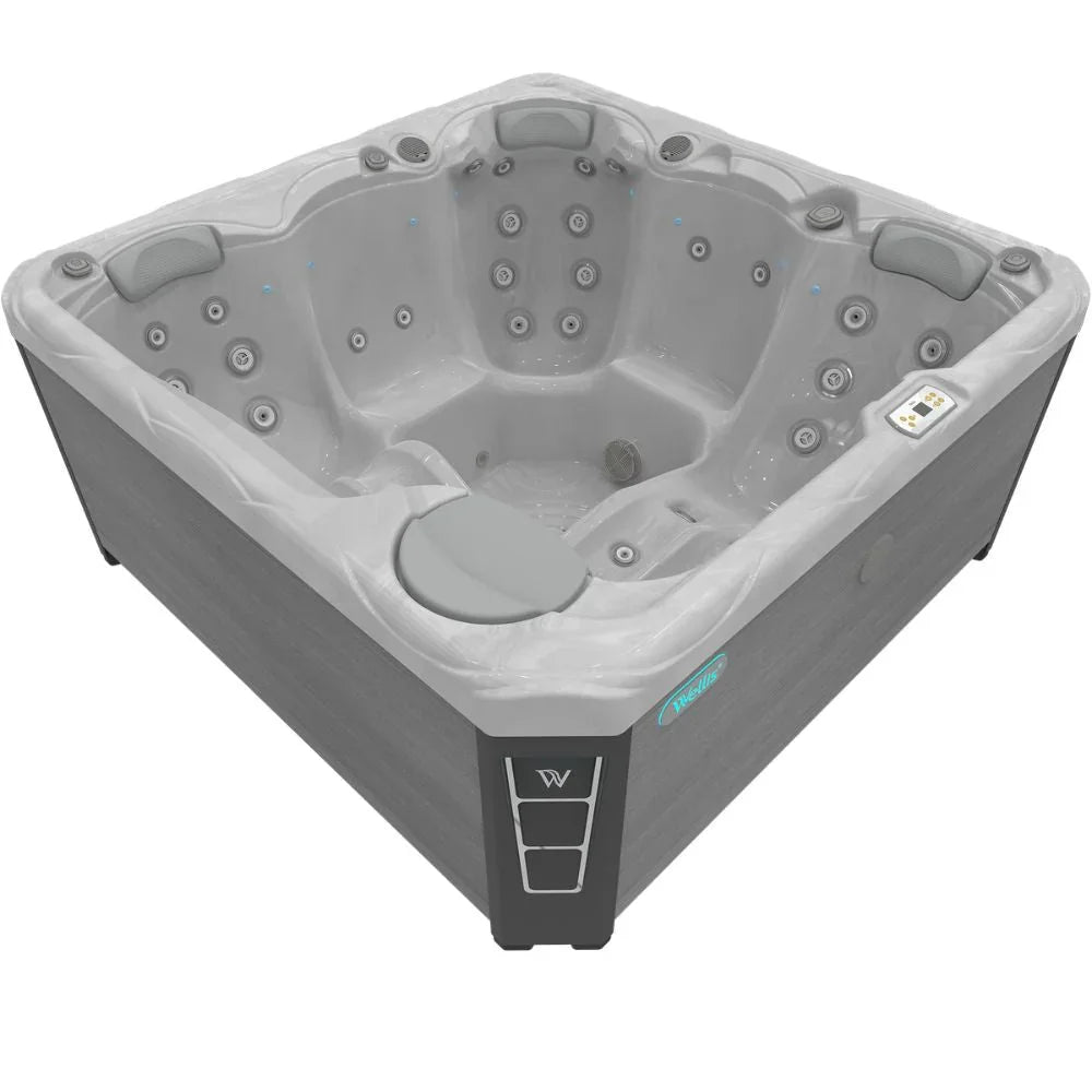 Wellis Whirlpool Budapest, moderner Outdoor Whirlpool in Grau für Terrasse oder Garten
