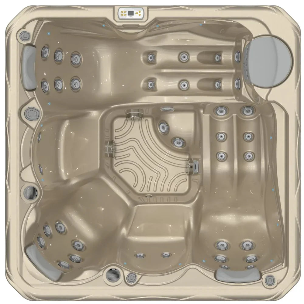 Outdoor Whirlpool Wellis City Life Budapest in Beige mit Massagedüsen, modernes Design