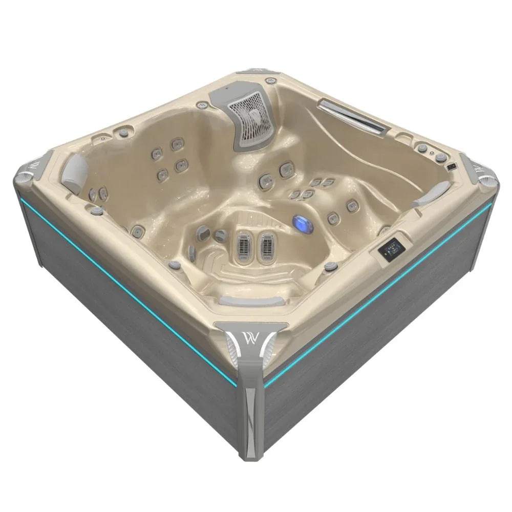 Wellis Outdoor Whirlpool Kilimanjaro, modernes Design, hochwertige Materialien, beige-grau