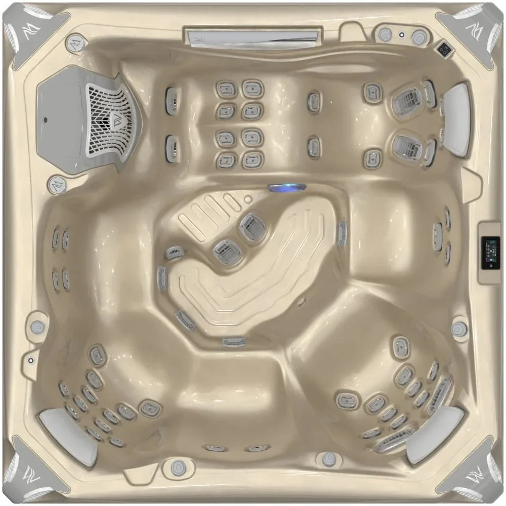 Wellis Outdoor Whirlpool Kilimanjaro, beige, modernes Spa-Design, zahlreiche Massagedüsen